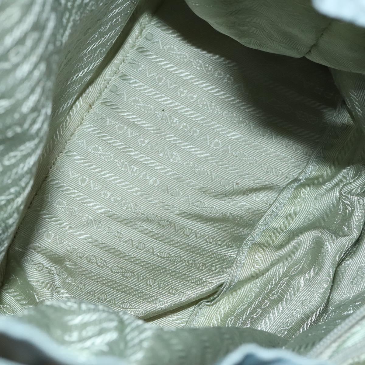 PRADA Backpack Nylon Light Blue Silver Auth 129415