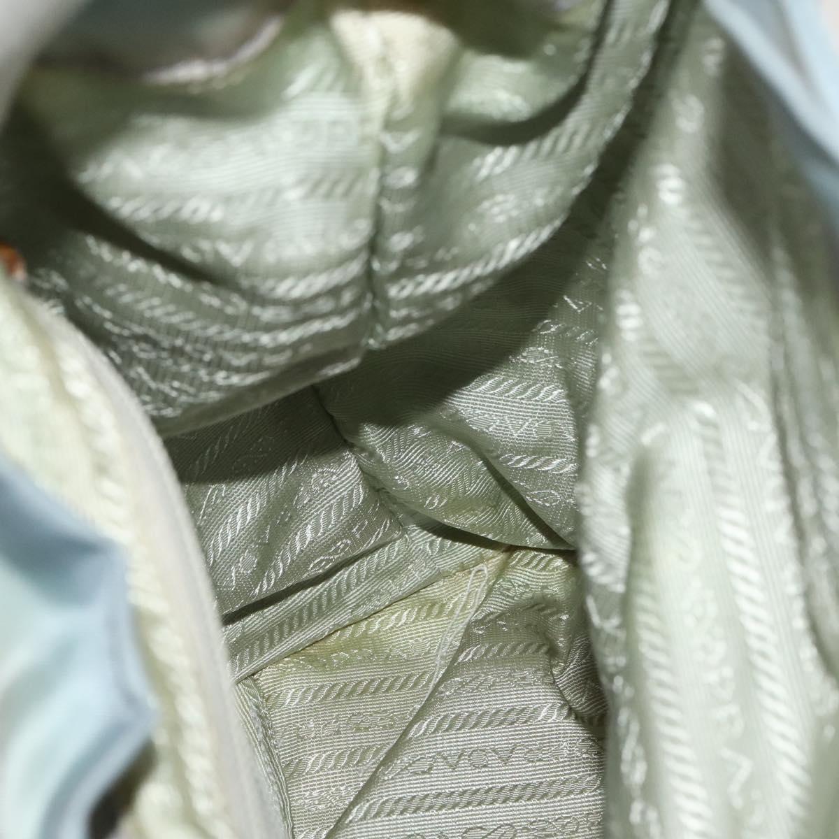 PRADA Backpack Nylon Light Blue Silver Auth 129415