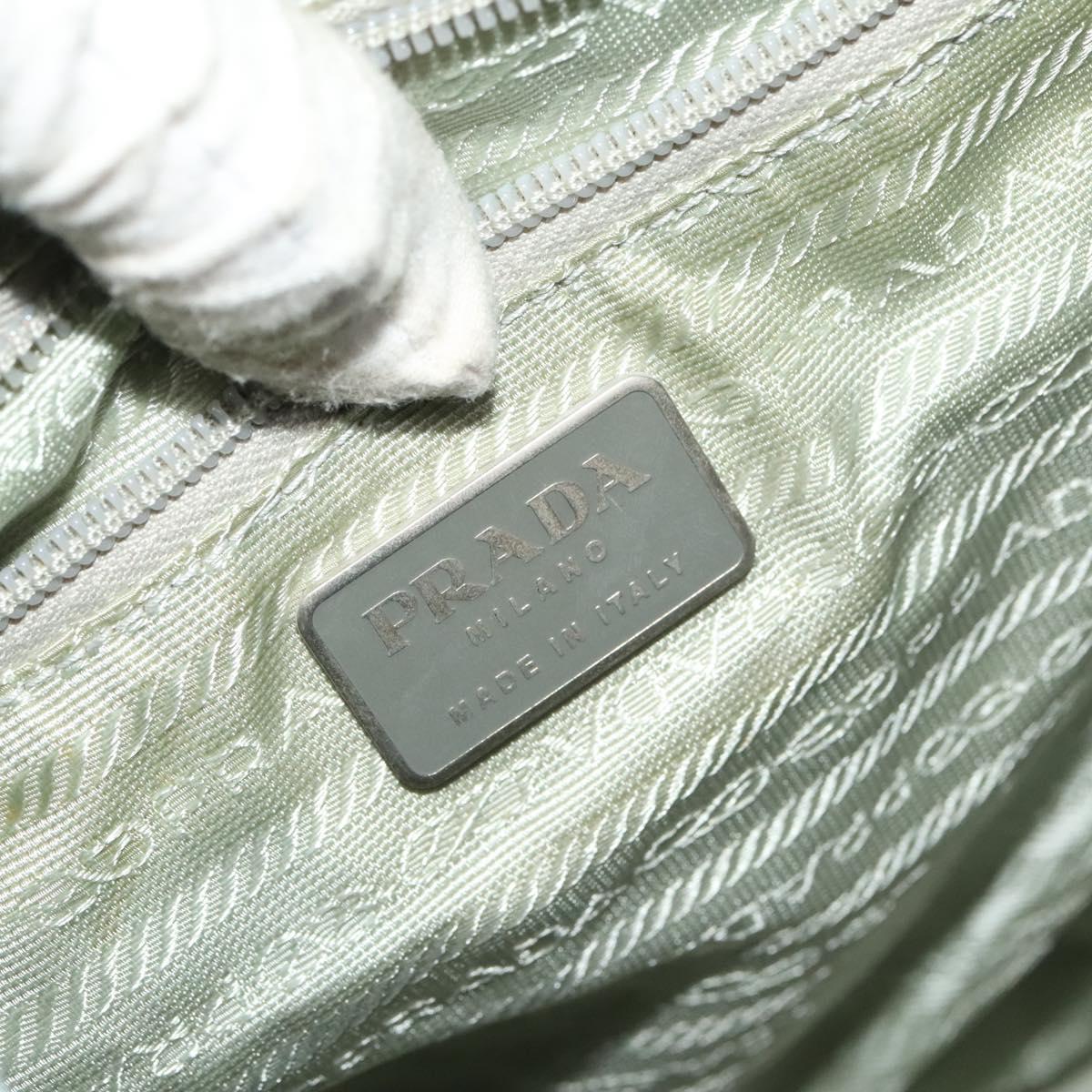 PRADA Backpack Nylon Light Blue Silver Auth 129416