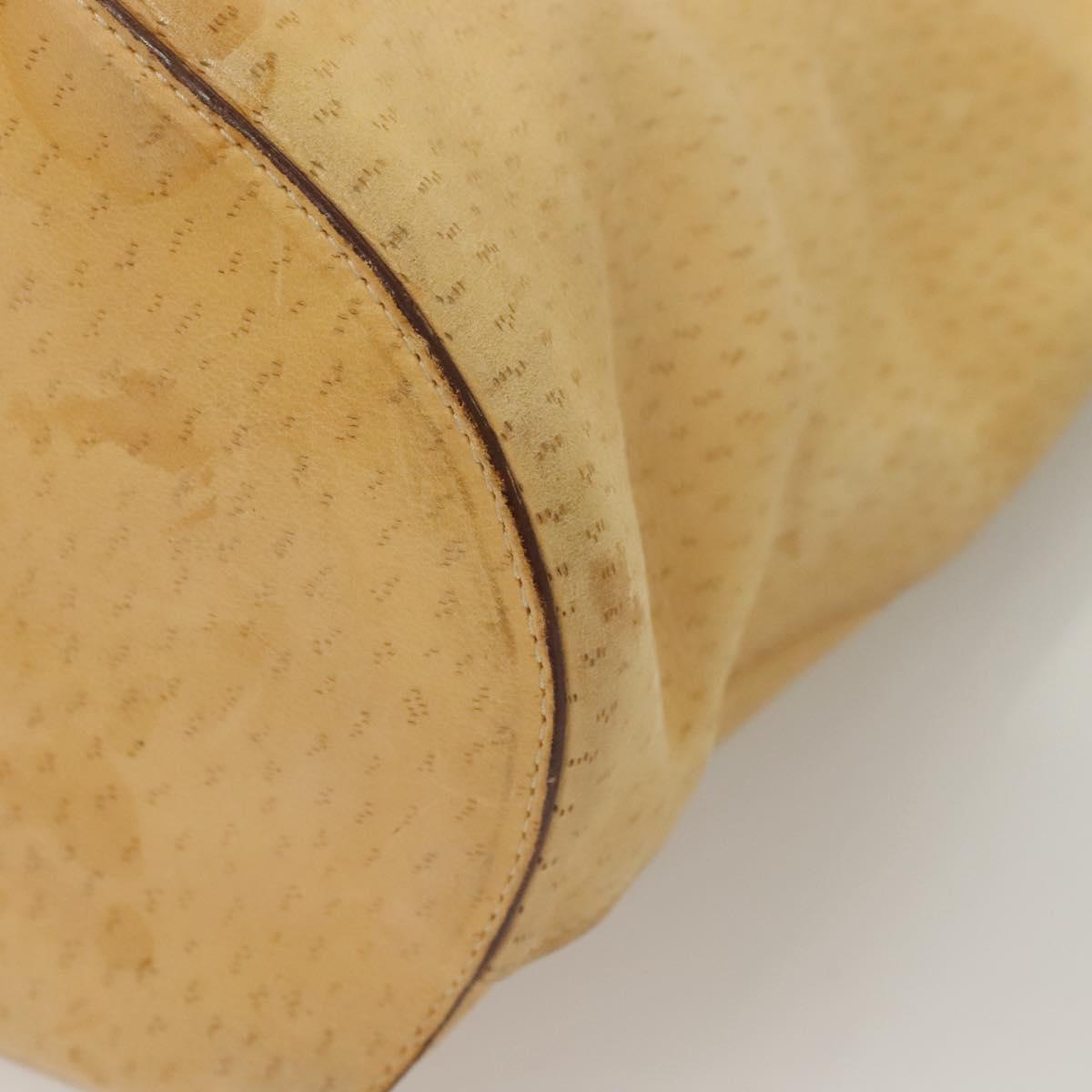 PRADA Shoulder Bag Leather Beige Auth 129420