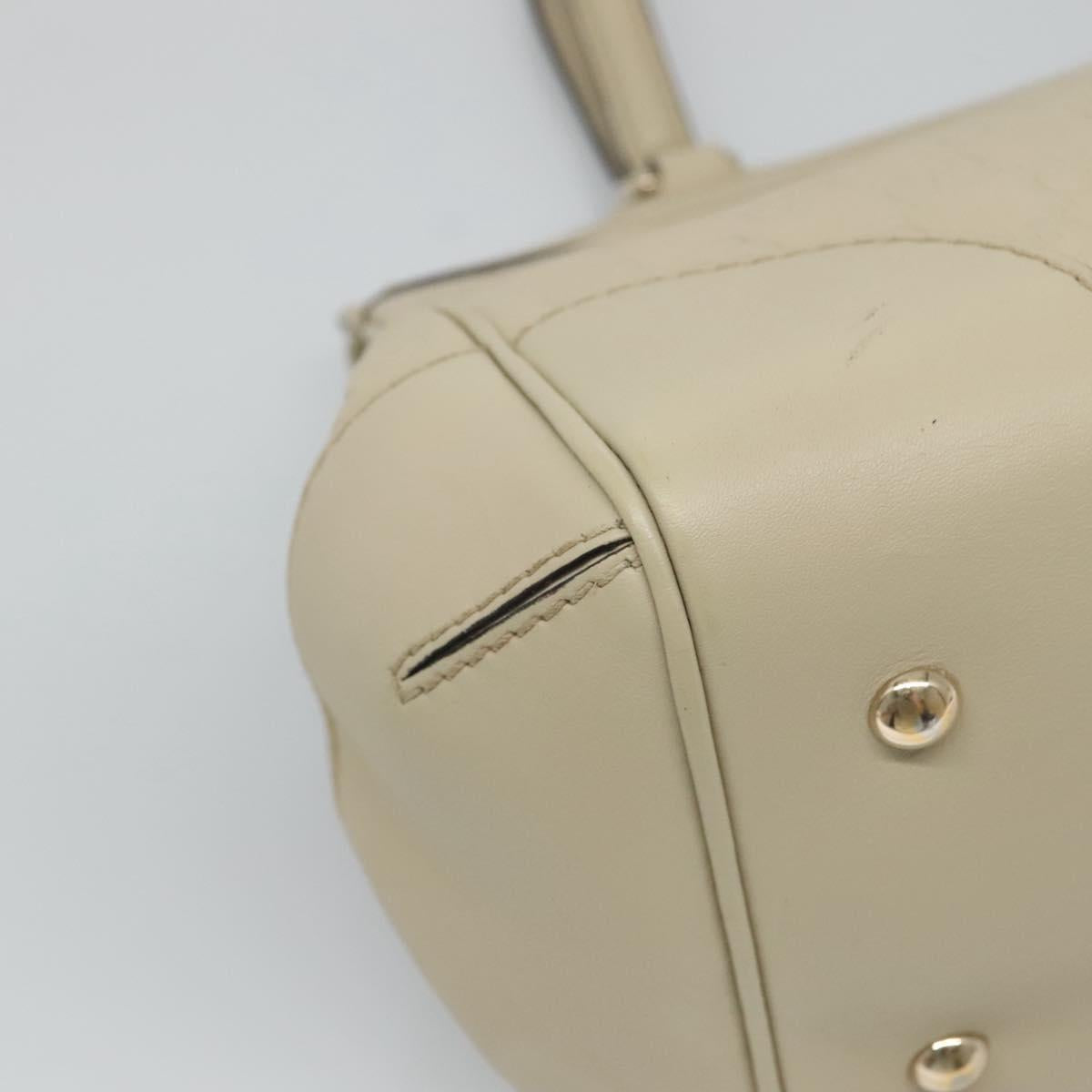 GUCCI GG Canvas Guccissima Pretty Tote Bag Leather Beige Gold 257063 Auth 129430