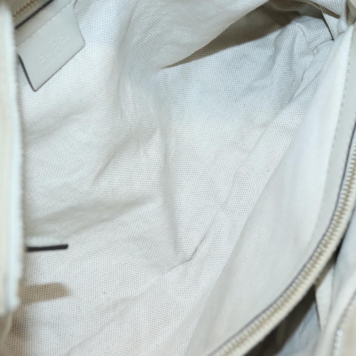 GUCCI GG Canvas Guccissima Pretty Tote Bag Leather Beige Gold 257063 Auth 129430
