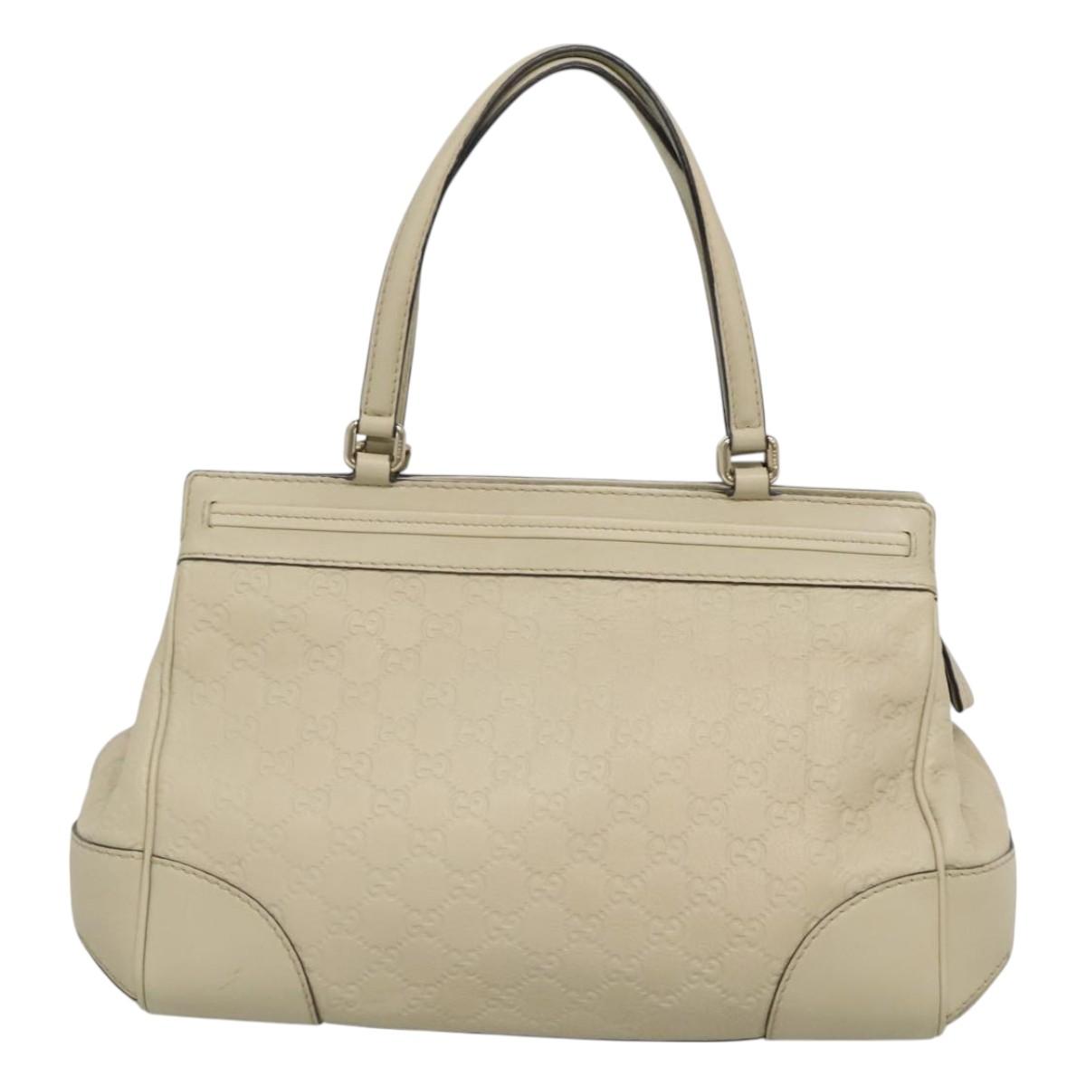 GUCCI GG Canvas Guccissima Pretty Tote Bag Leather Beige Gold 257063 Auth 129430