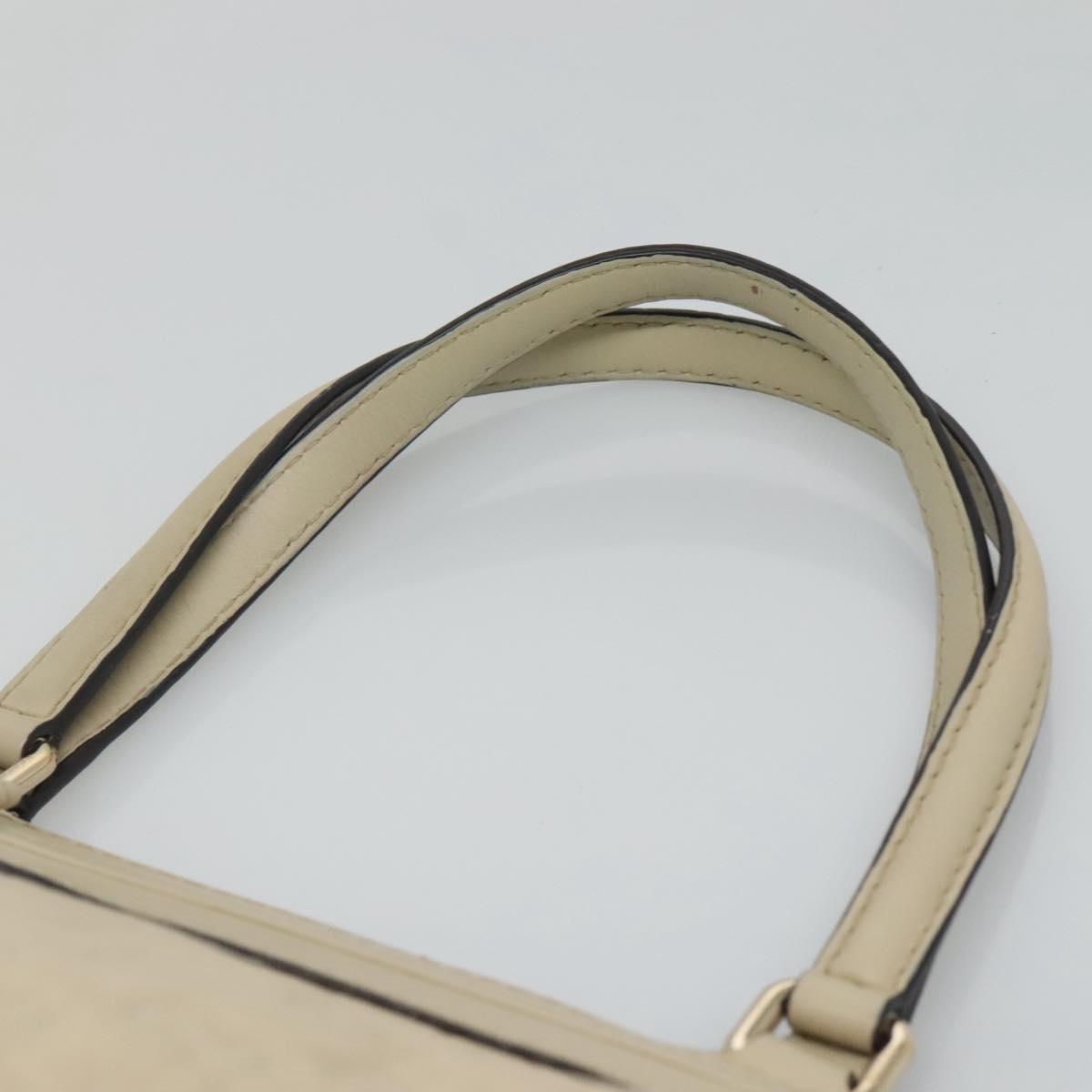 GUCCI GG Canvas Guccissima Pretty Tote Bag Leather Beige Gold 257063 Auth 129430