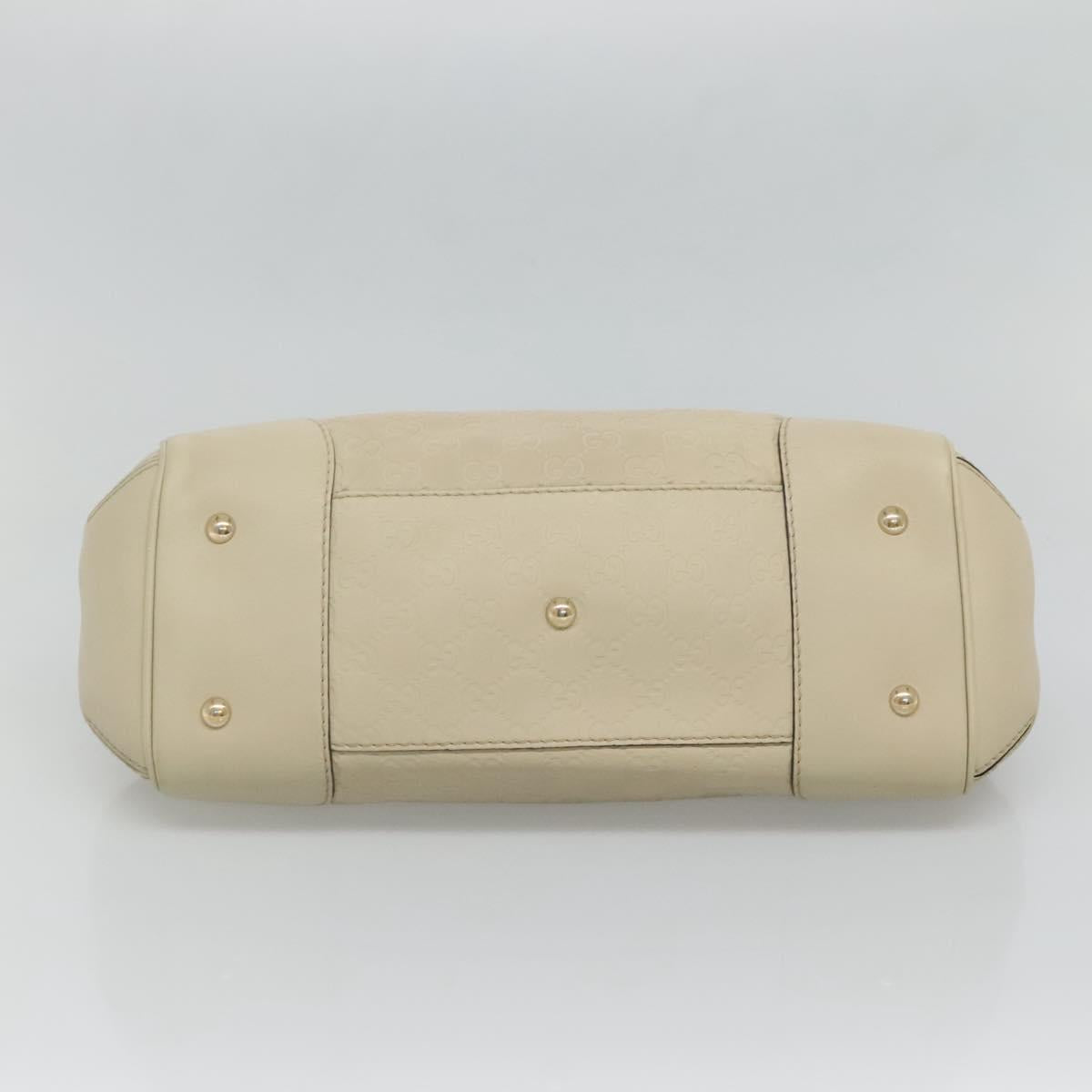 GUCCI GG Canvas Guccissima Pretty Tote Bag Leather Beige Gold 257063 Auth 129430