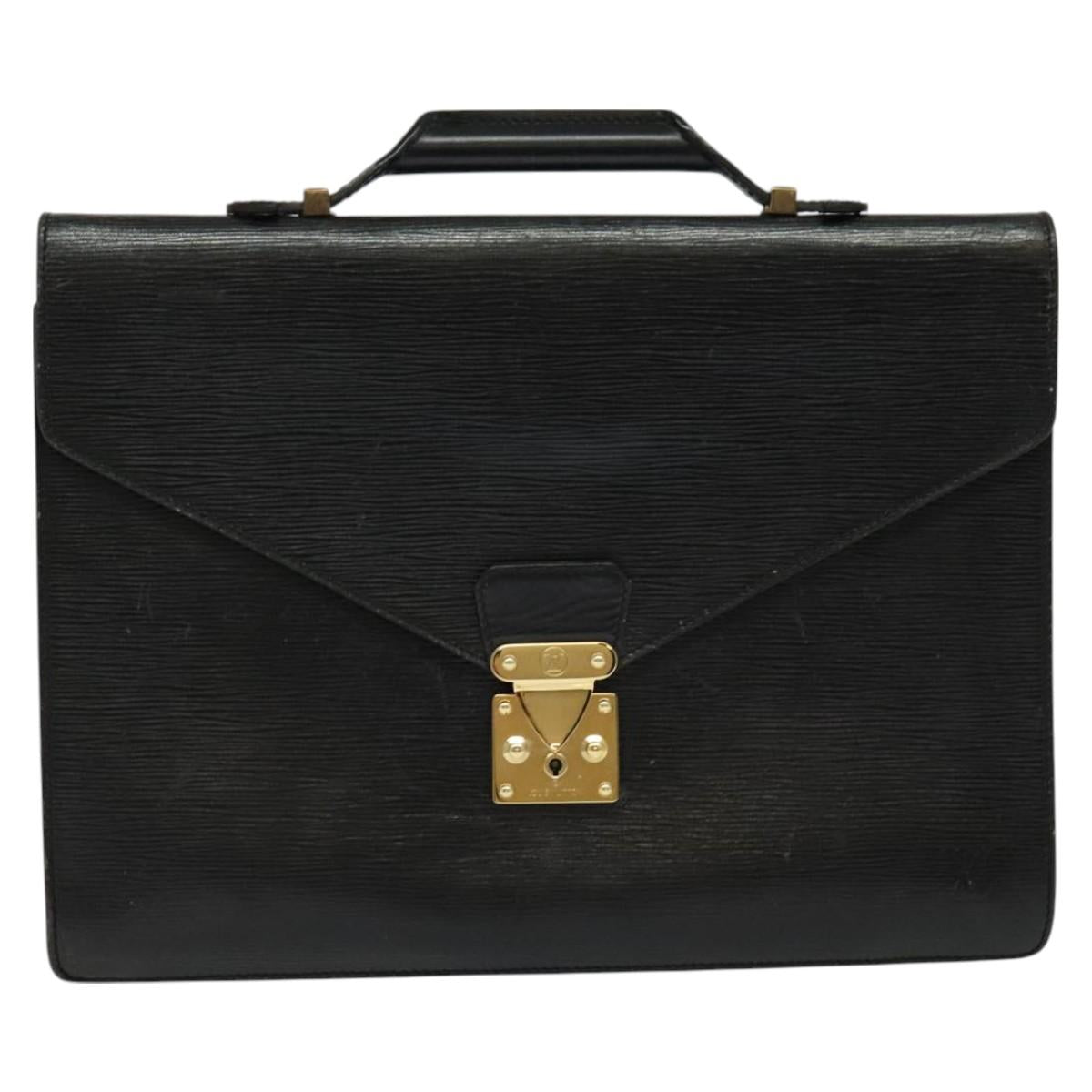 LOUIS VUITTON Epi Serviette Conseiller Bag Vintage Black M54422 LV Auth 129457
