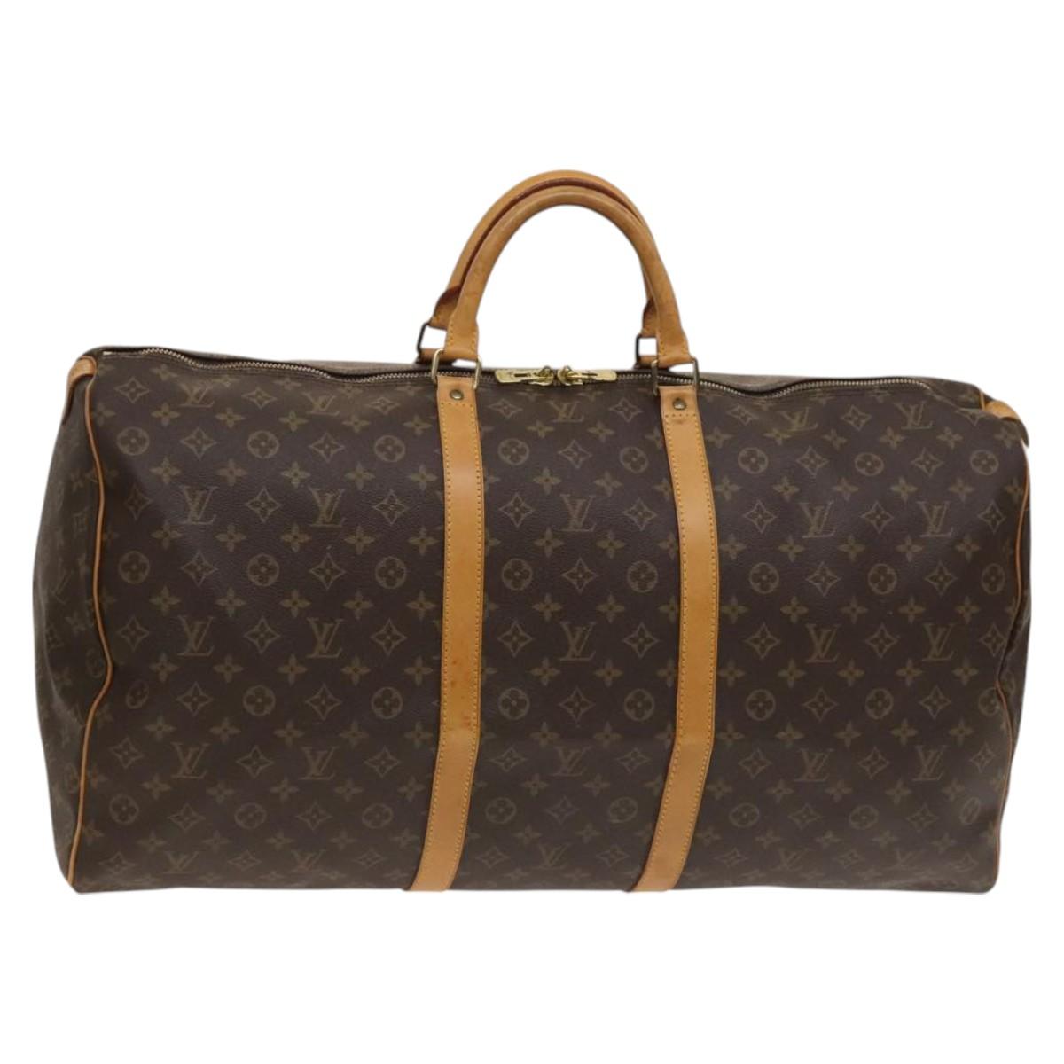 LOUIS VUITTON Monogram Keepall 60 Boston Bag M41422 LV Auth 129461