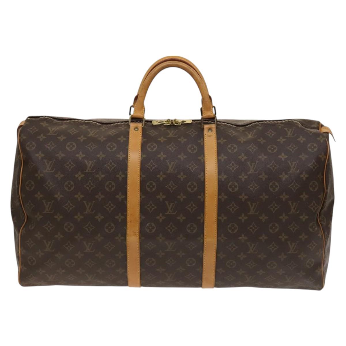 LOUIS VUITTON Monogram Keepall 60 Boston Bag M41422 LV Auth 129461