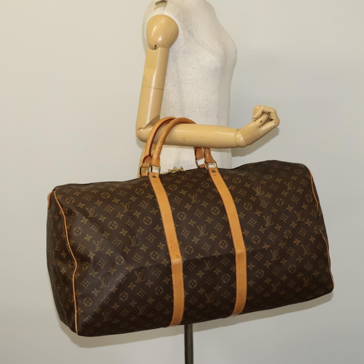 LOUIS VUITTON Monogram Keepall 60 Boston Bag M41422 LV Auth 129461