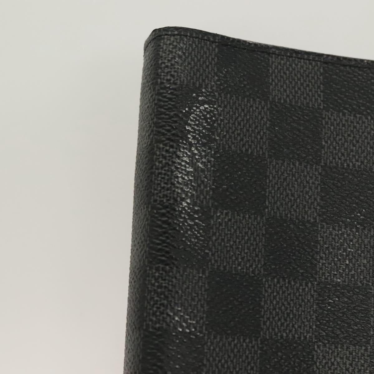 LOUIS VUITTON Damier Graphite Agenda MM Day Planner Cover R20242 LV Auth 129464