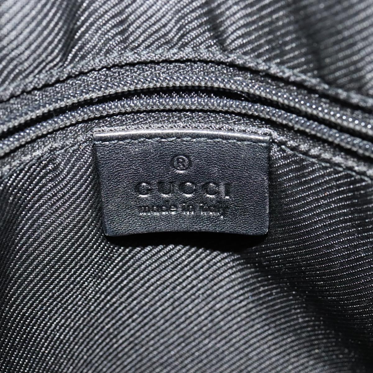 GUCCI GG Canvas Shoulder Bag Black Silver 001 4205 Auth 129471