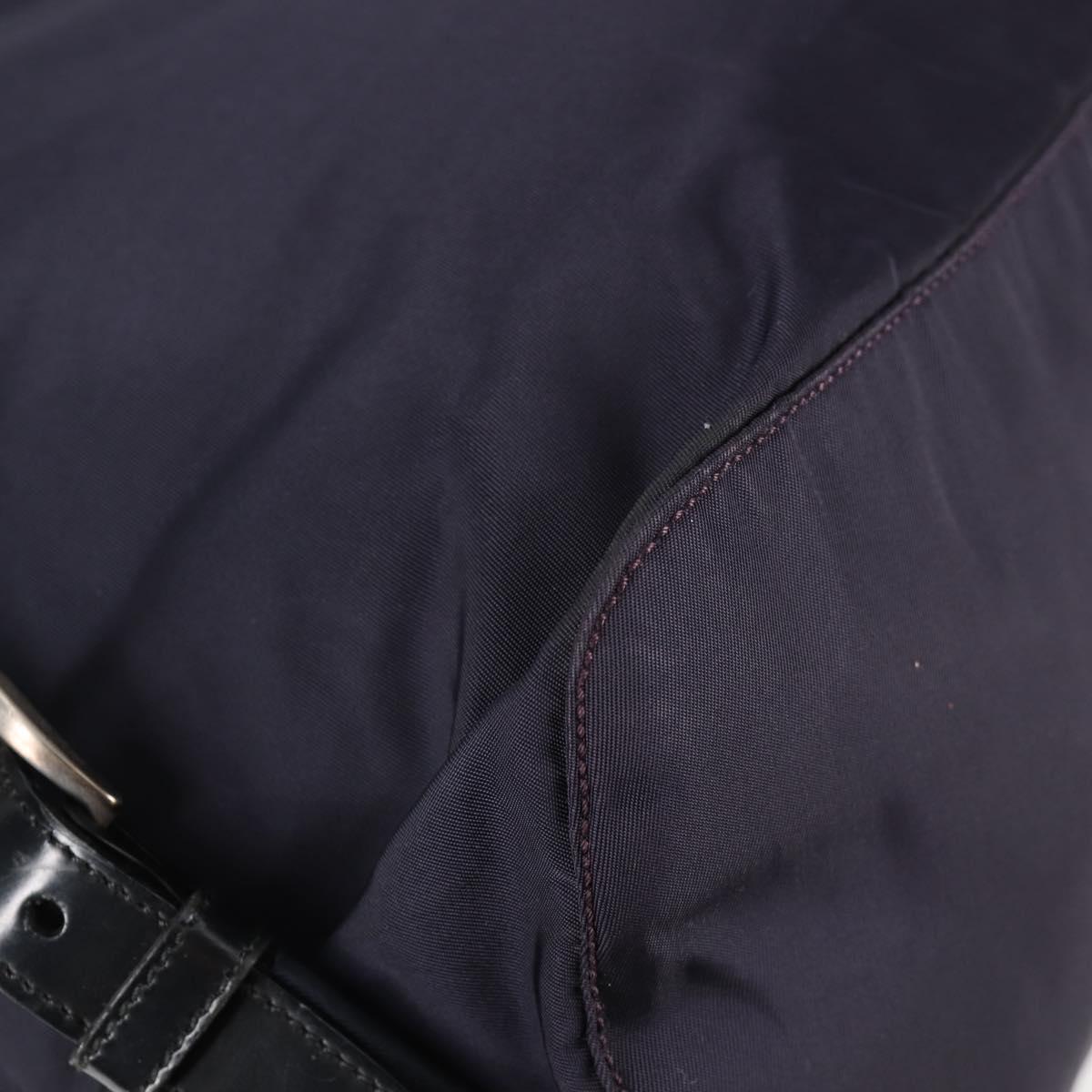 PRADA Backpack Nylon Purple Silver Auth 129478V