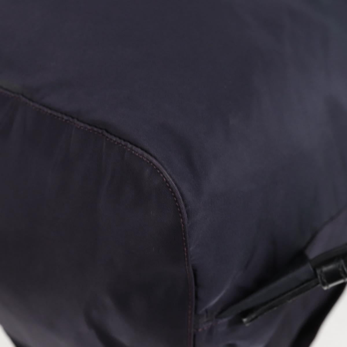 PRADA Backpack Nylon Purple Silver Auth 129478V