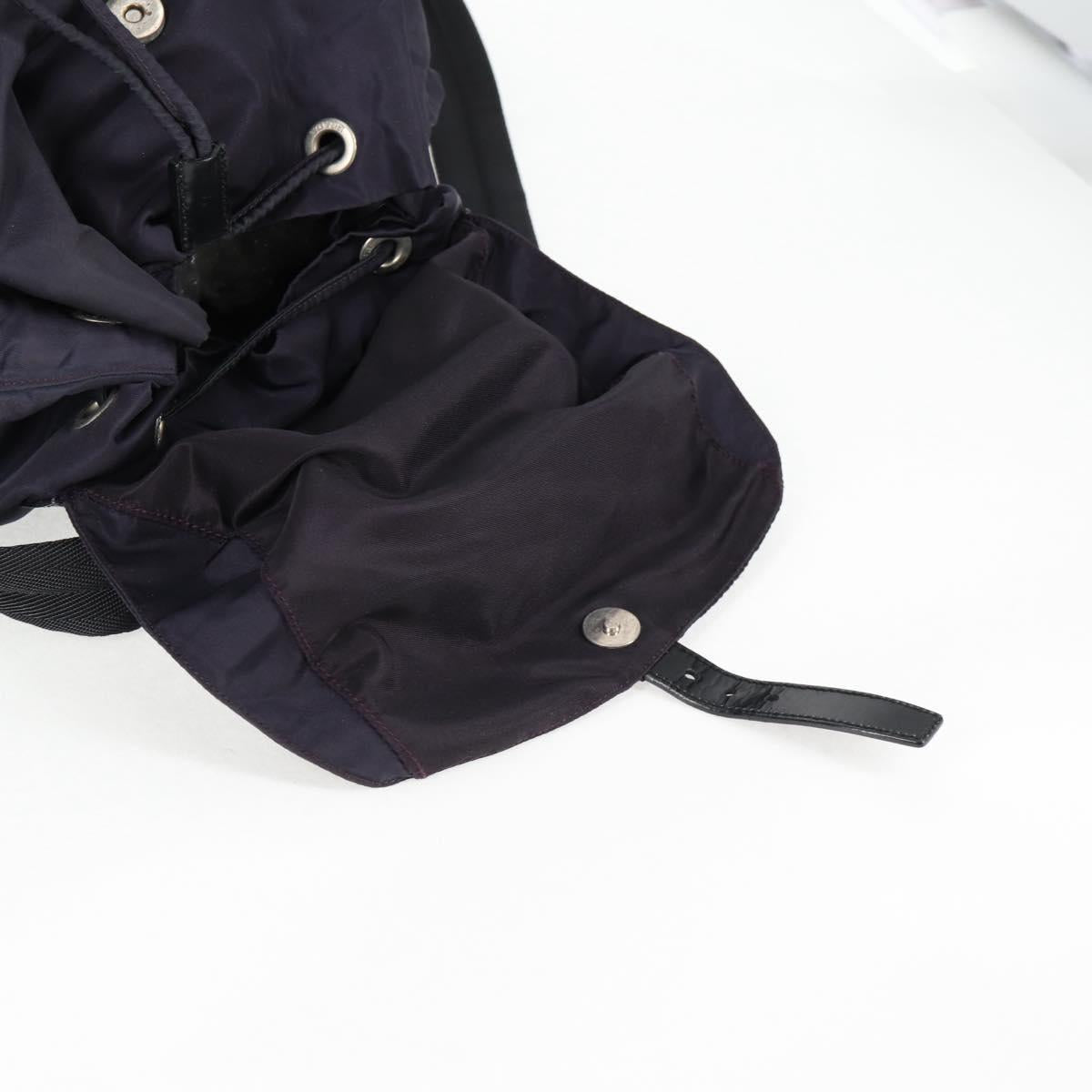 PRADA Backpack Nylon Purple Silver Auth 129478V