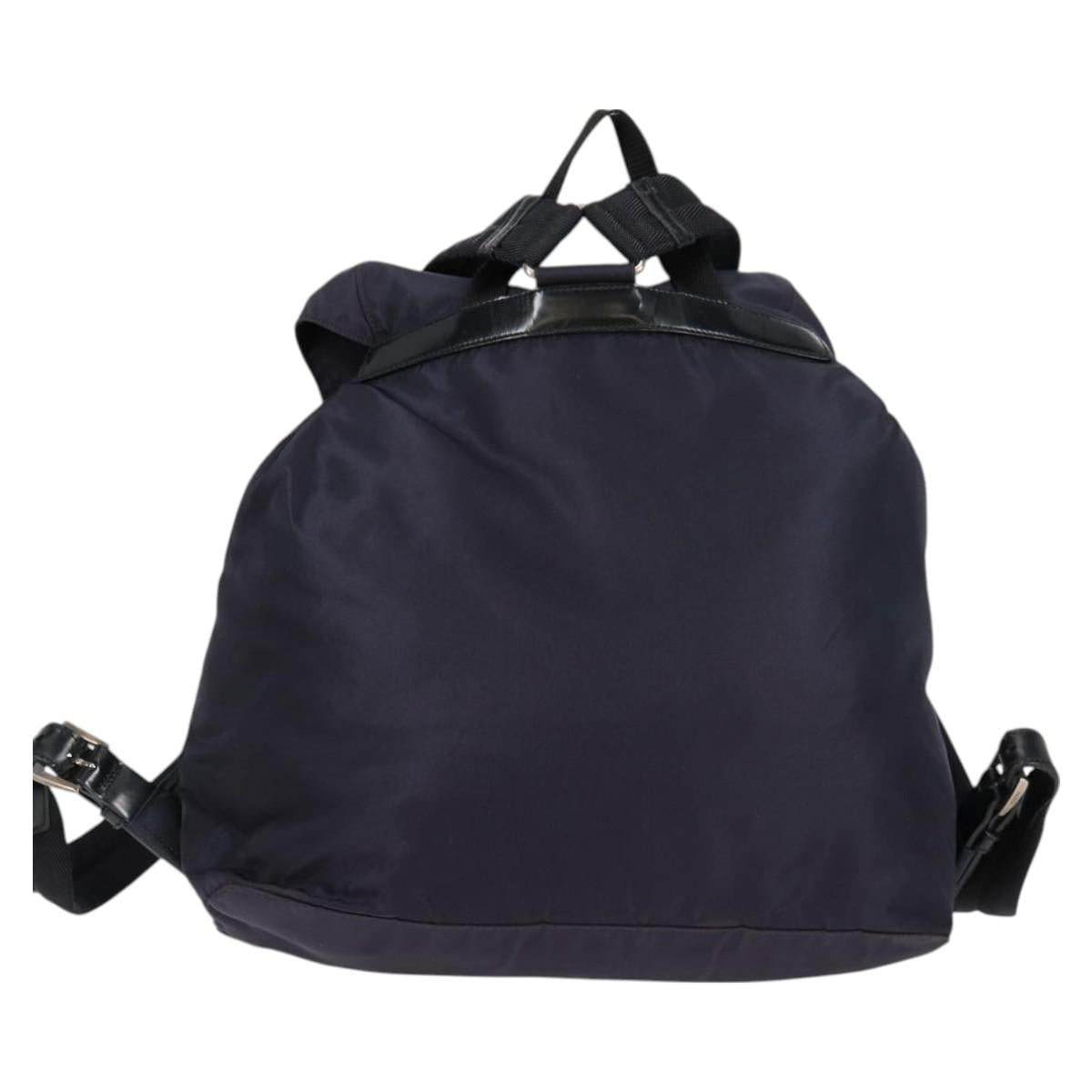 PRADA Backpack Nylon Purple Silver Auth 129478V