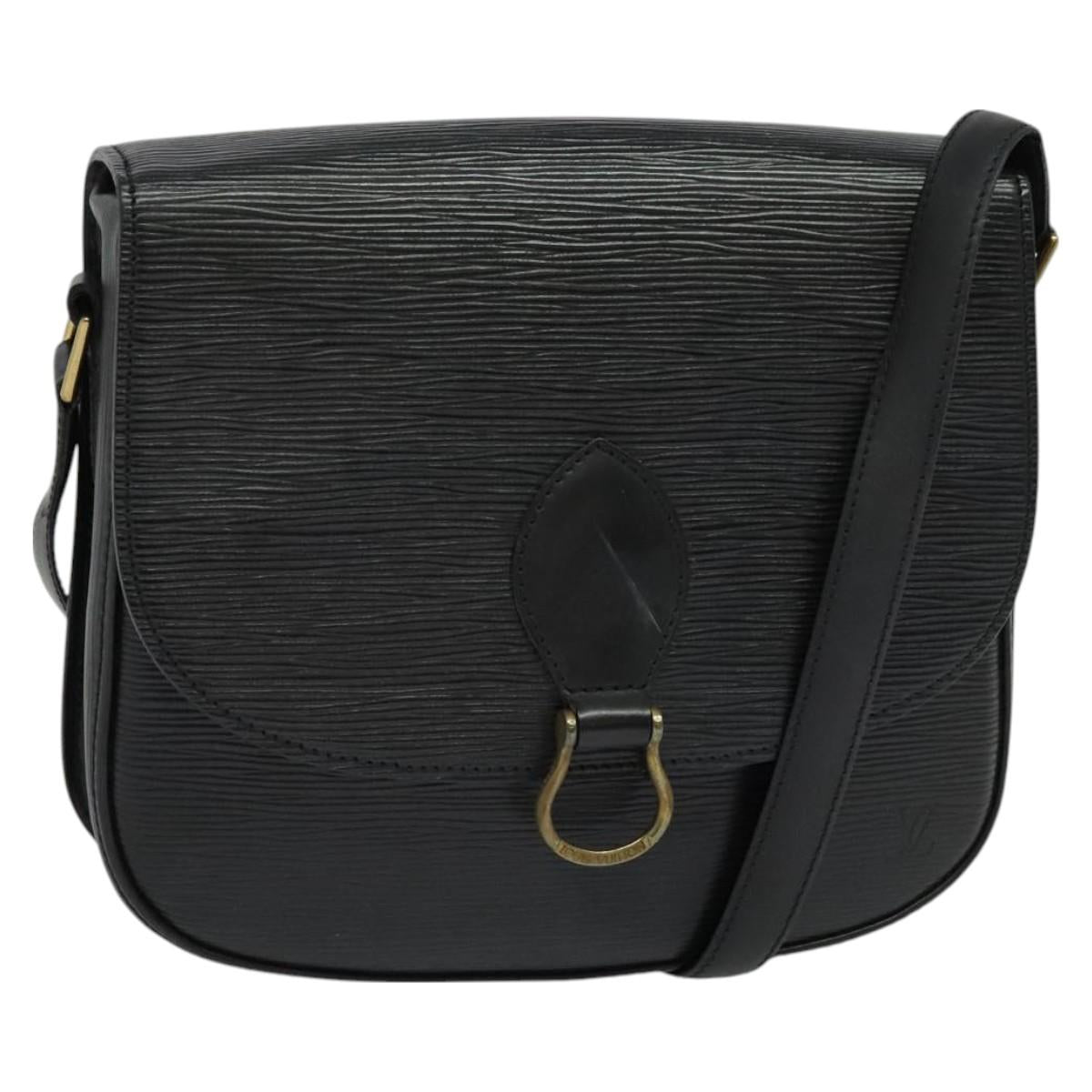 LOUIS VUITTON Epi Saint Cloud GM Shoulder Bag Black Noir M52192 LV Auth 129506