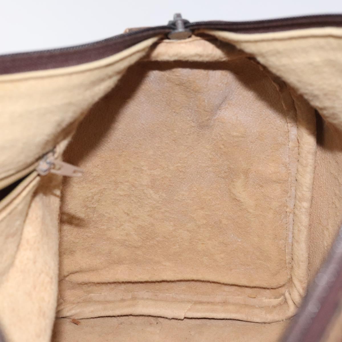 GUCCI GG Supreme Web Sherry Line Hand Bag PVC Beige Gold 40 3842 Auth 129518
