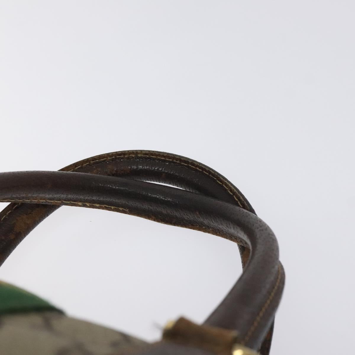 GUCCI GG Supreme Web Sherry Line Hand Bag PVC Beige Gold 40 3842 Auth 129518