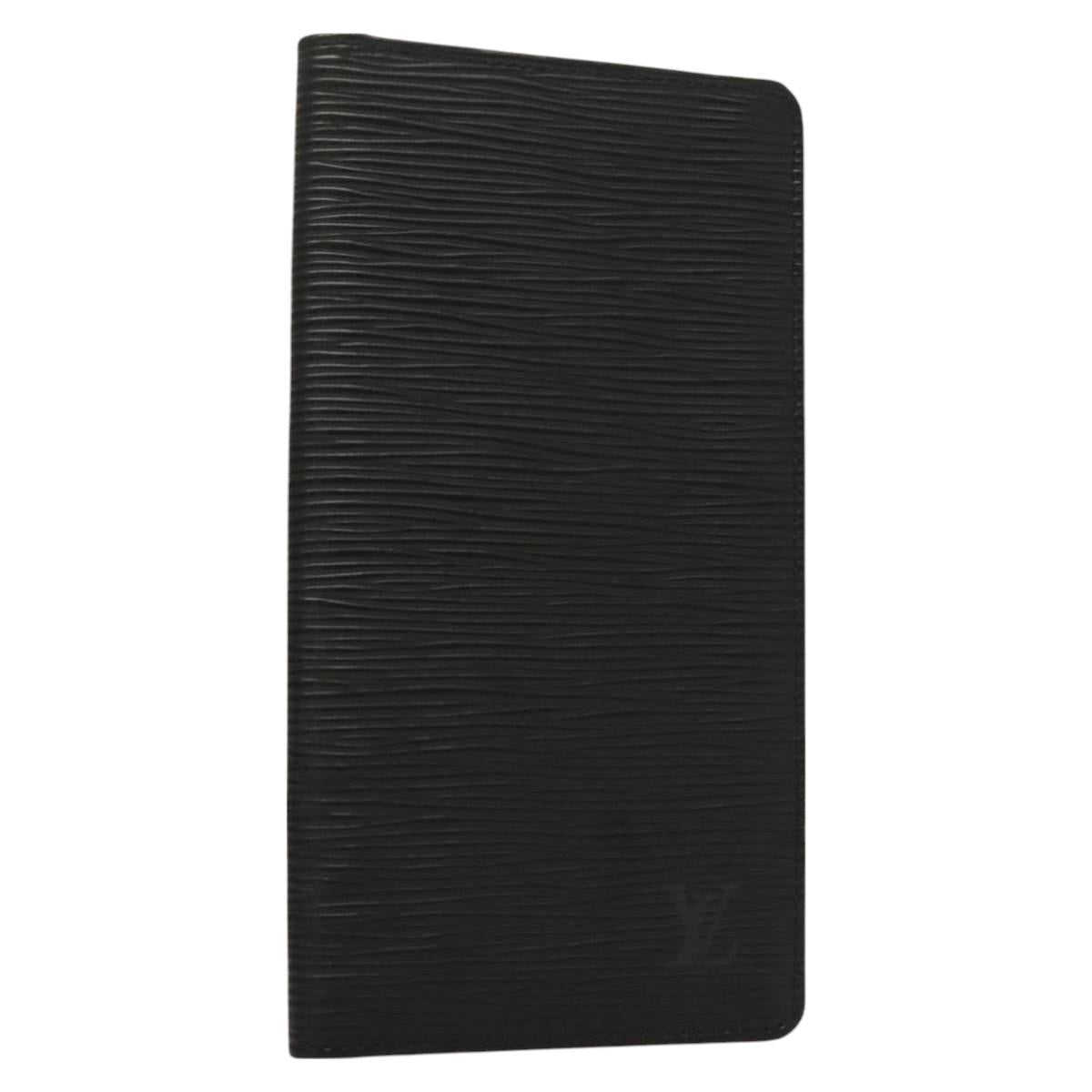 LOUIS VUITTON Epi Porte Cartes Credit Long Wallet Black M63212 LV Auth 129580