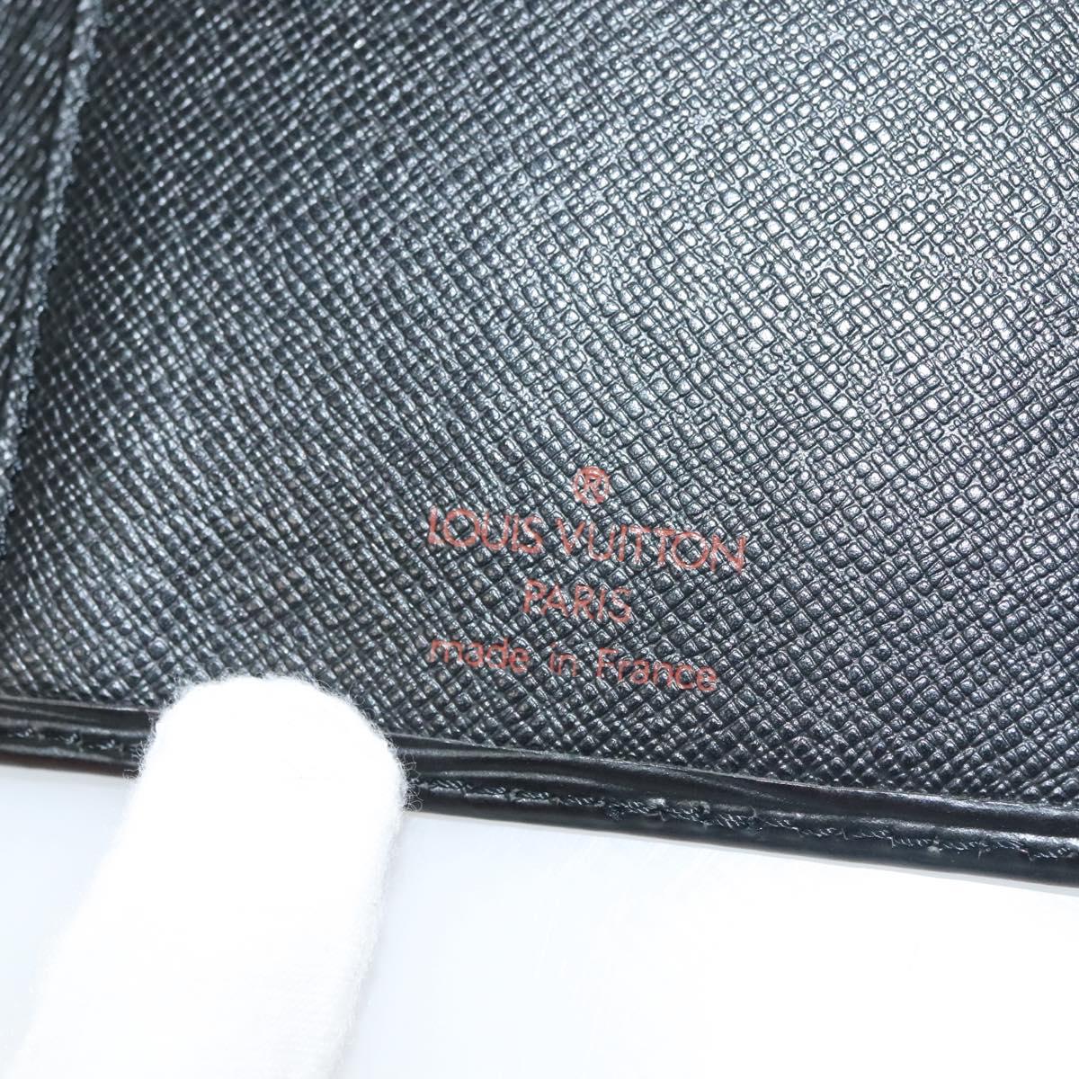 LOUIS VUITTON Epi Porte Cartes Credit Long Wallet Black M63212 LV Auth 129580