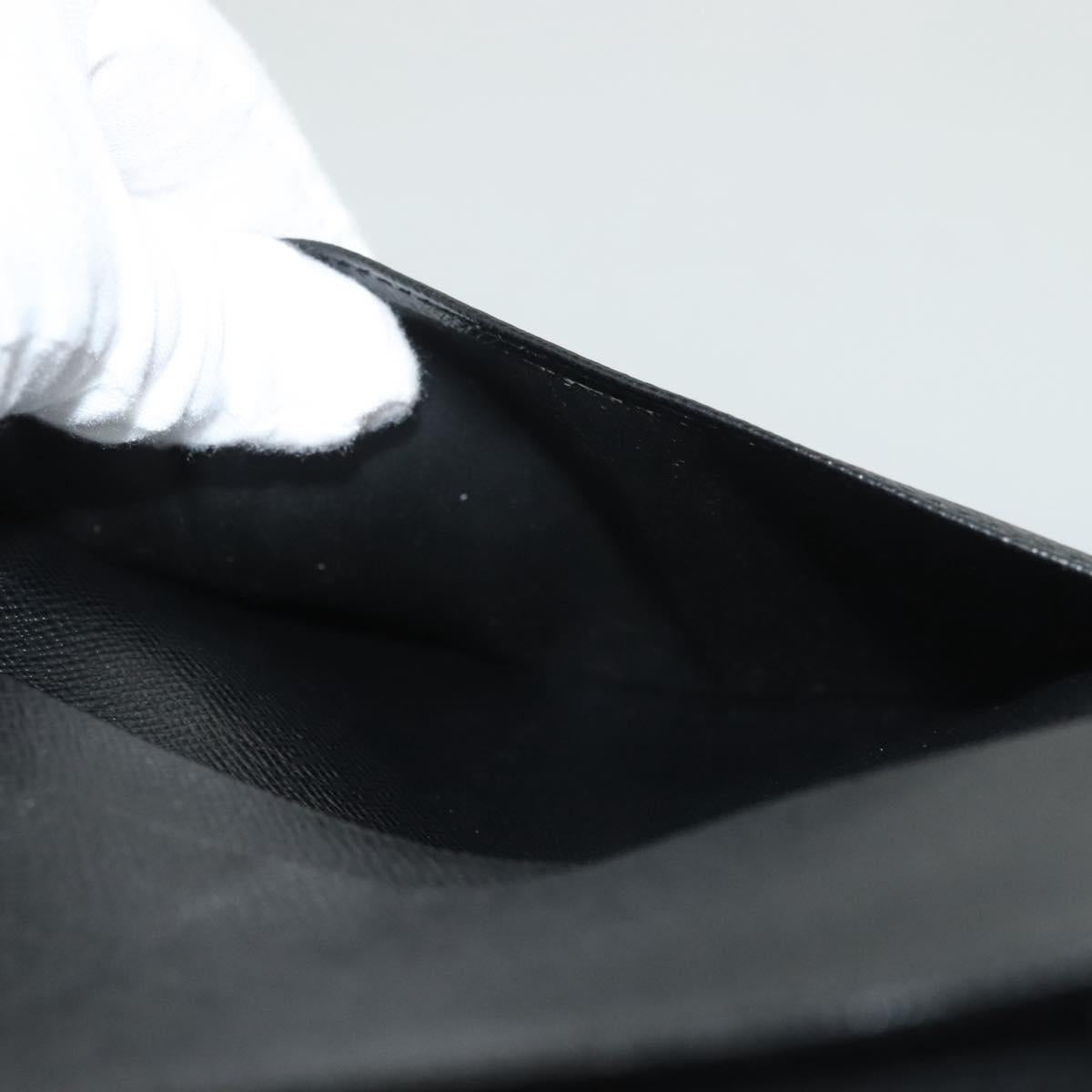 LOUIS VUITTON Epi Porte Cartes Credit Long Wallet Black M63212 LV Auth 129580
