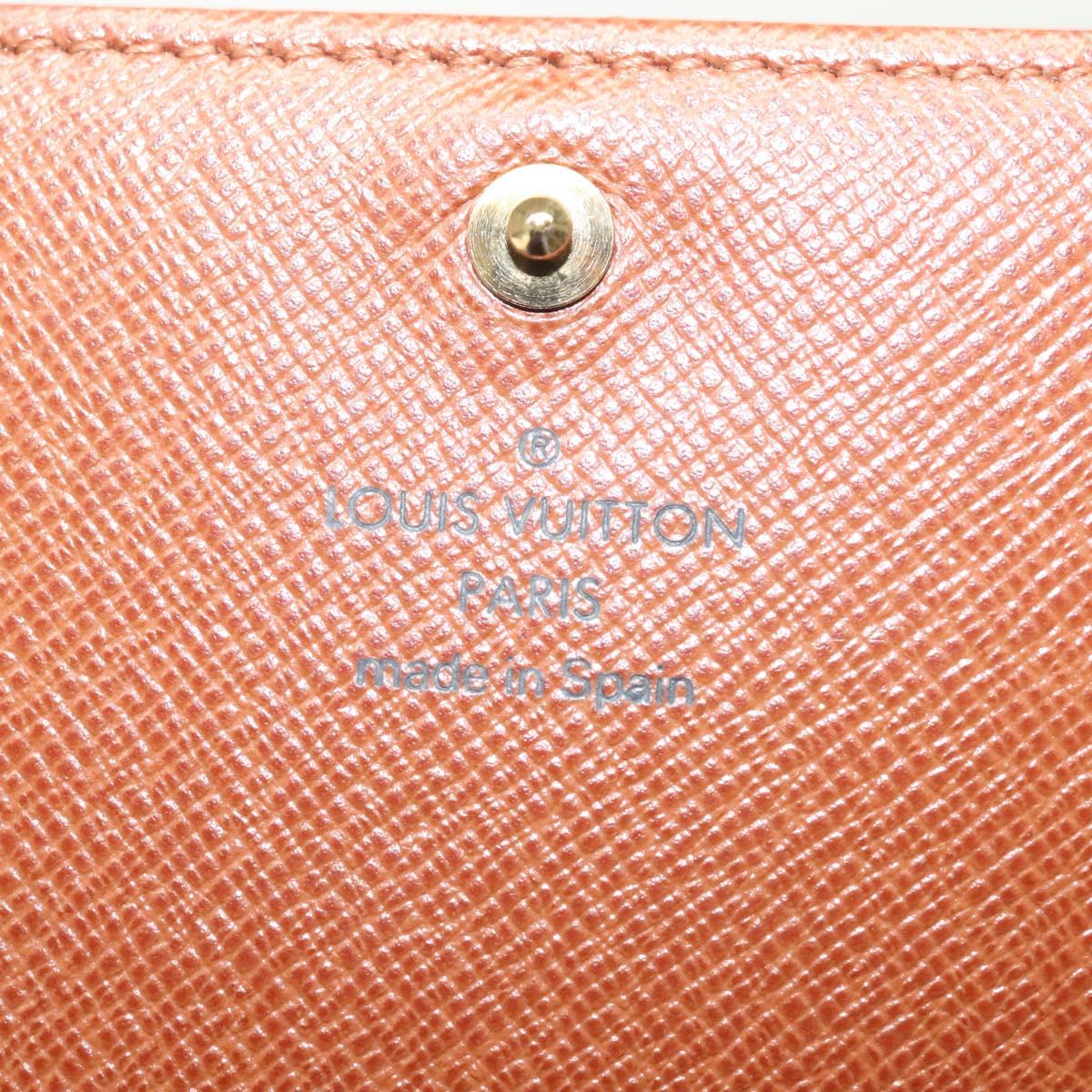 LOUIS VUITTON Monogram Porte Monnaie Billets Tresor Wallet M61730 Auth 129581