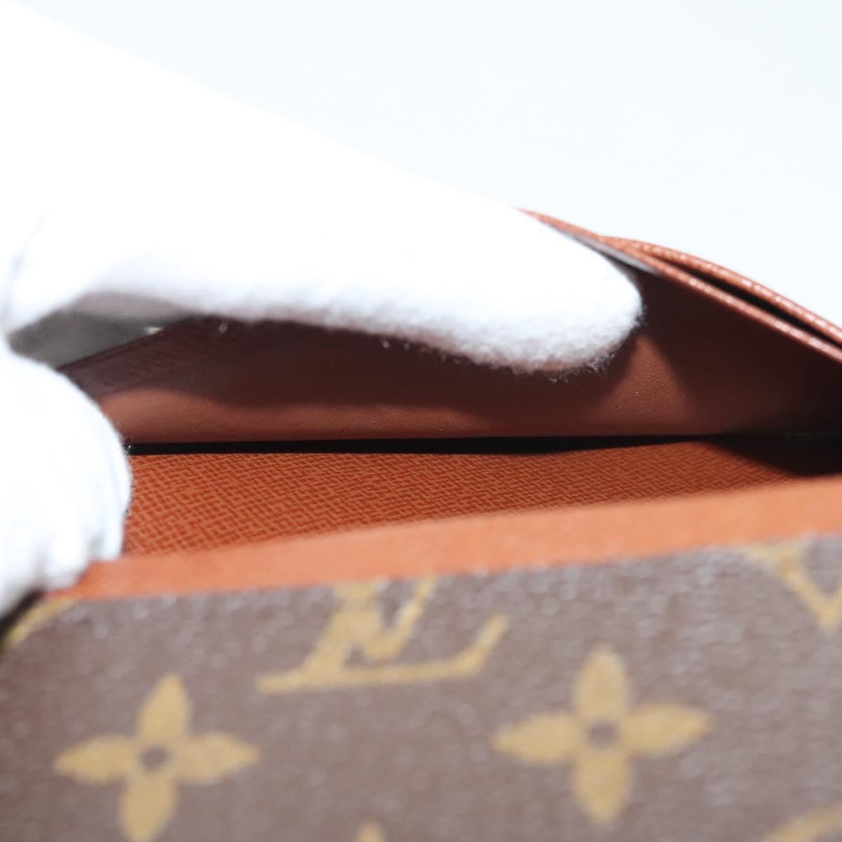 LOUIS VUITTON Monogram Porte Monnaie Billets Tresor Wallet M61730 Auth 129581