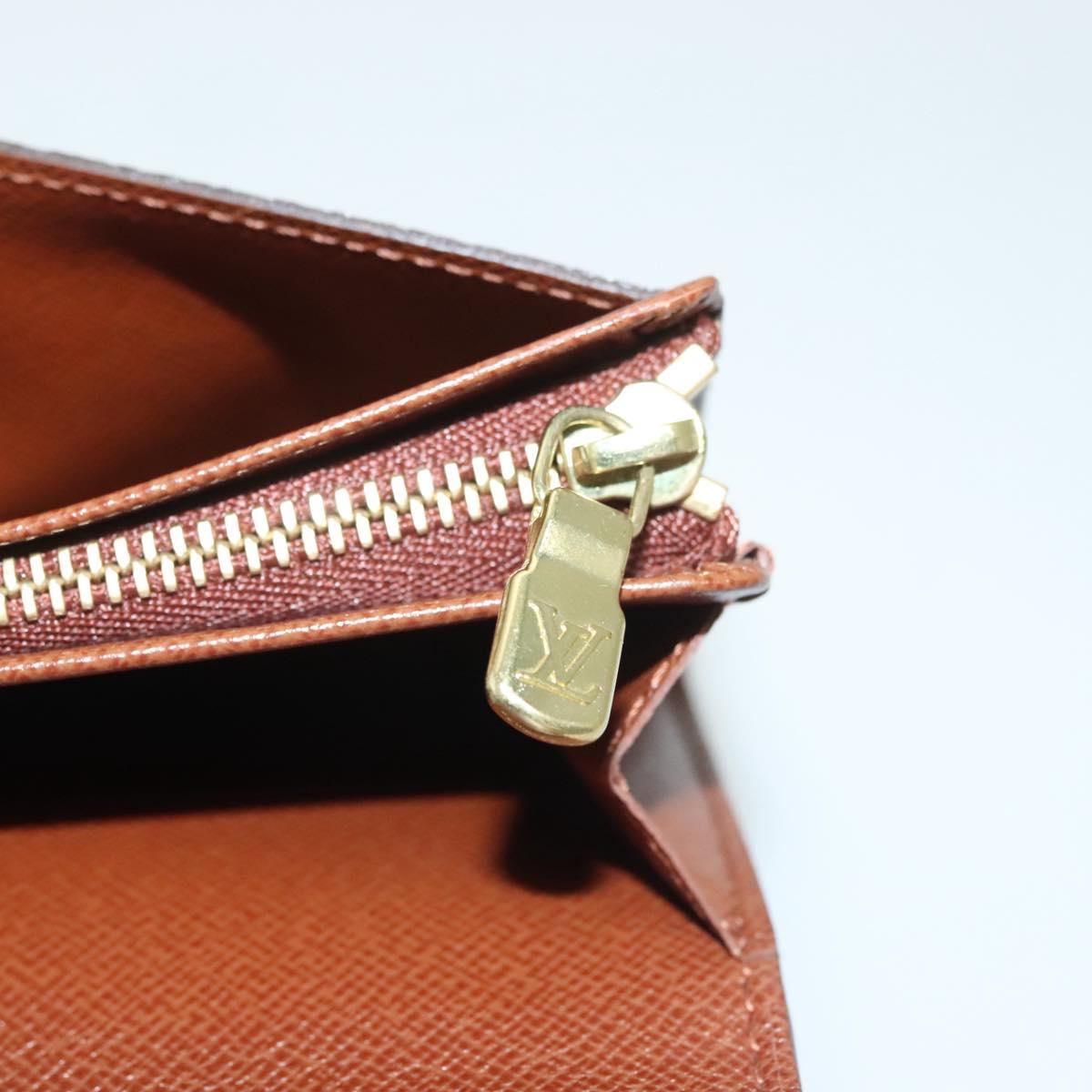 LOUIS VUITTON Monogram Porte Monnaie Billets Tresor Wallet M61730 Auth 129581