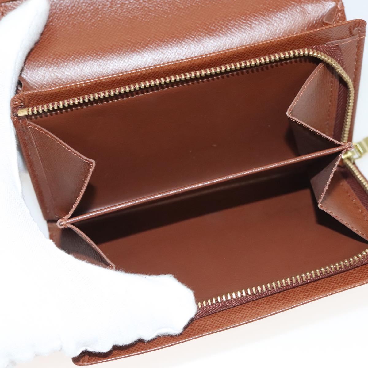 LOUIS VUITTON Monogram Porte Monnaie Billets Tresor Wallet M61730 Auth 129581