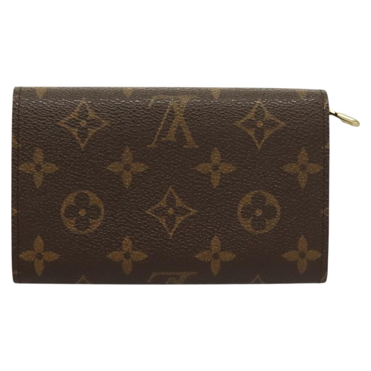 LOUIS VUITTON Monogram Porte Monnaie Billets Tresor Wallet M61730 Auth 129581