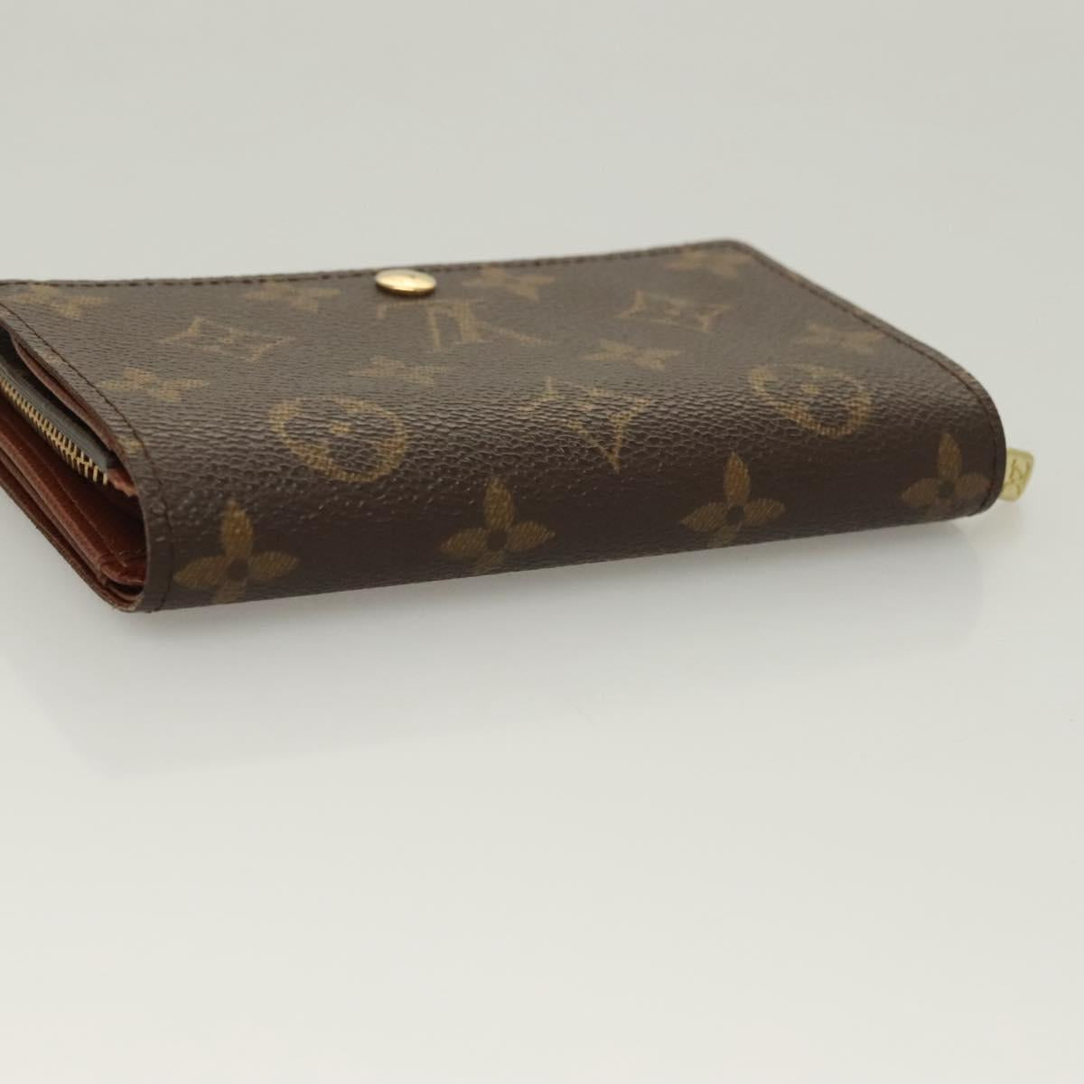 LOUIS VUITTON Monogram Porte Monnaie Billets Tresor Wallet M61730 Auth 129581