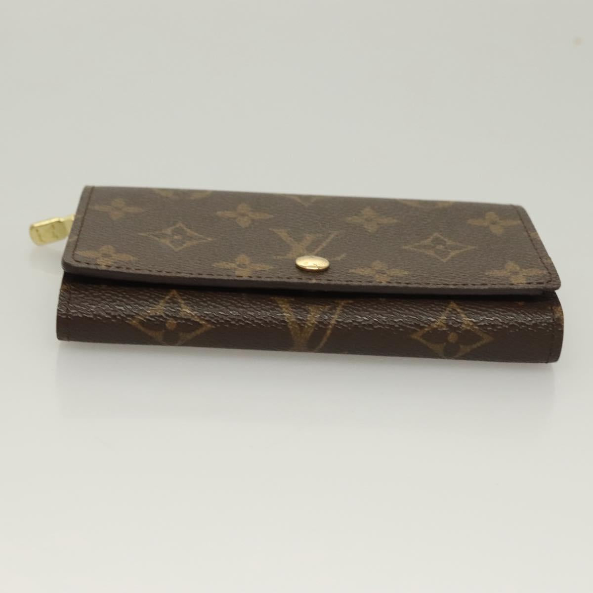LOUIS VUITTON Monogram Porte Monnaie Billets Tresor Wallet M61730 Auth 129581