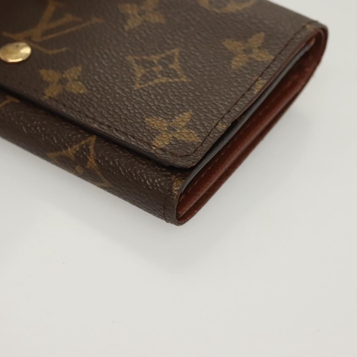 LOUIS VUITTON Monogram Porte Monnaie Billets Tresor Wallet M61730 Auth 129581