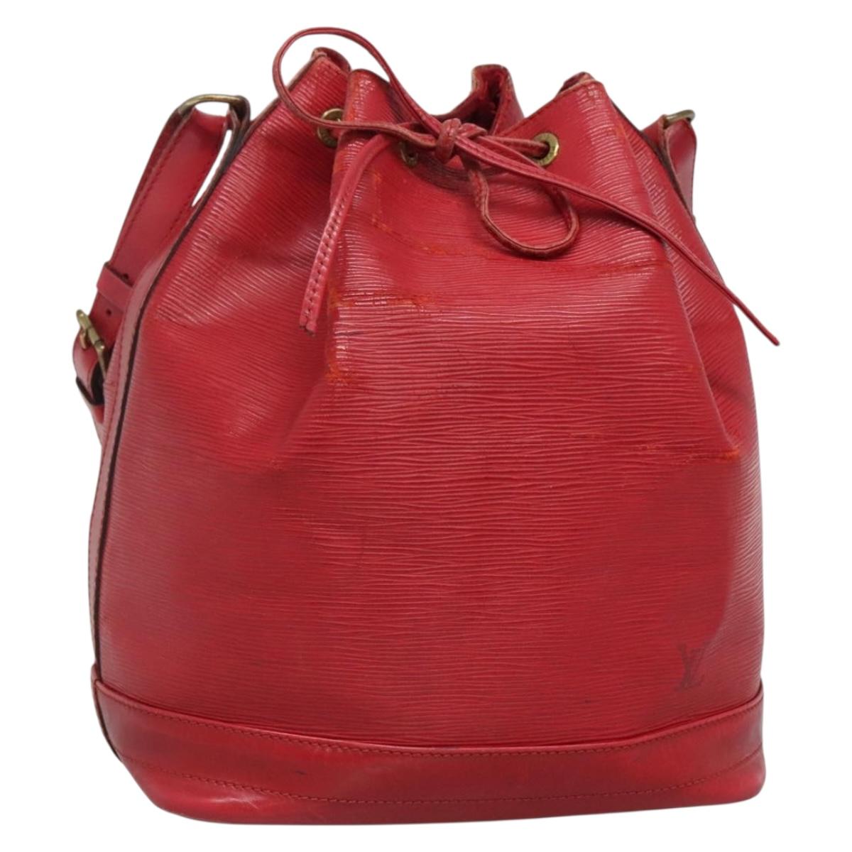 LOUIS VUITTON Epi Petit Noe Shoulder Bag Red M44107 LV Auth 129608