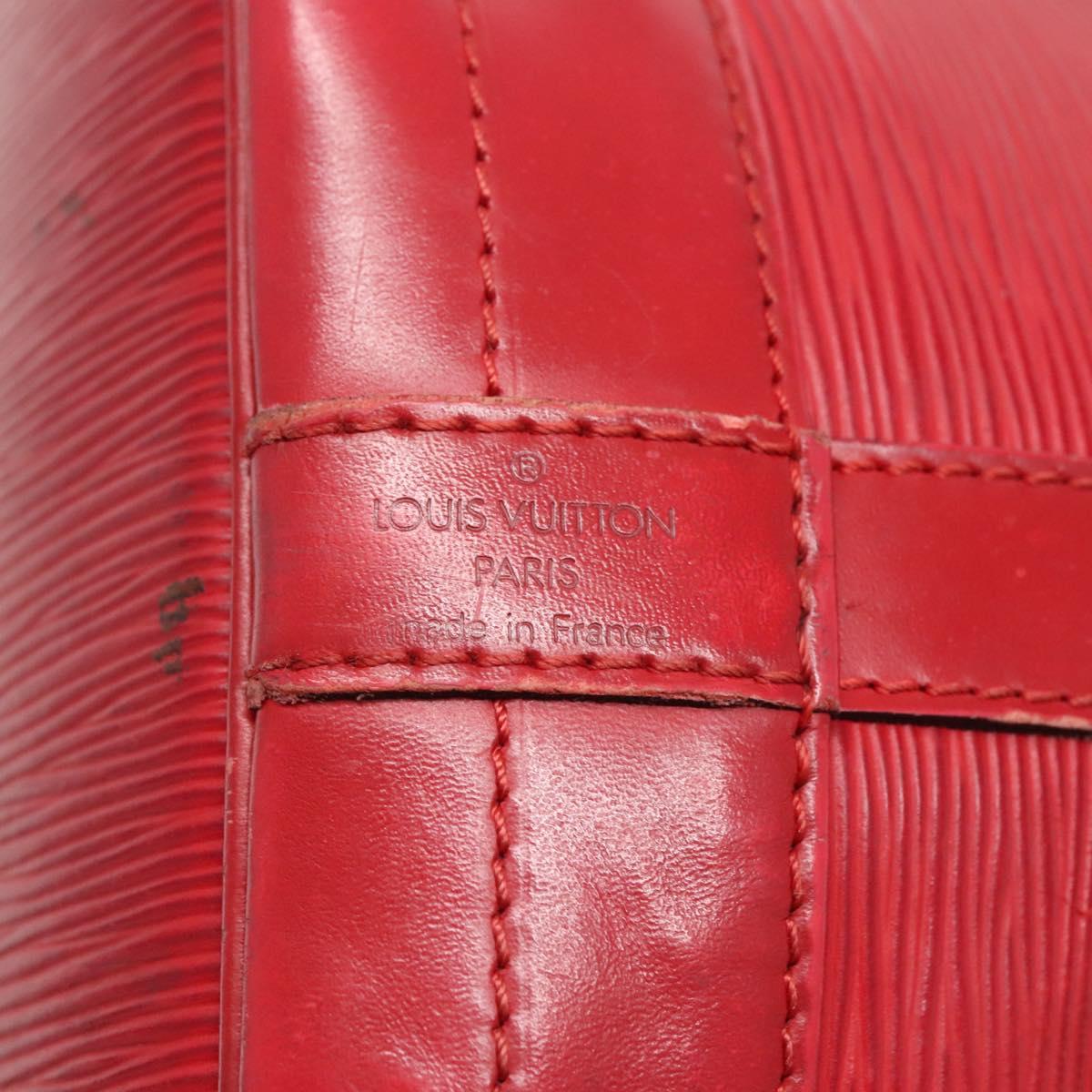 LOUIS VUITTON Epi Petit Noe Shoulder Bag Red M44107 LV Auth 129608