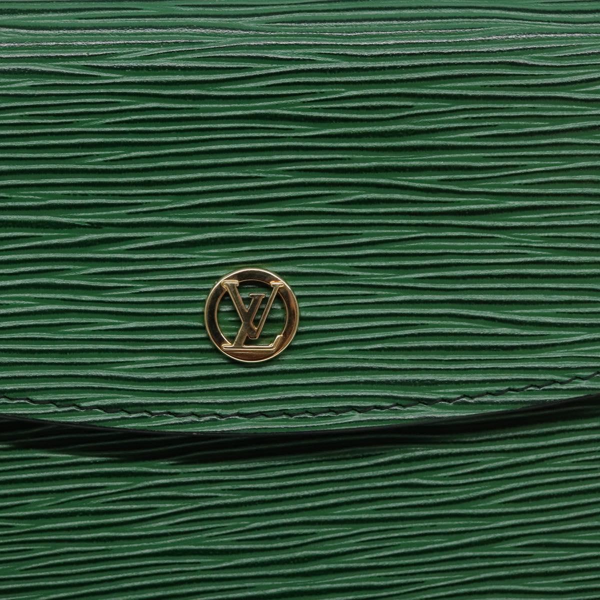 LOUIS VUITTON Epi Montaigne 23 Clutch Bag Green M52664 LV Auth 129609