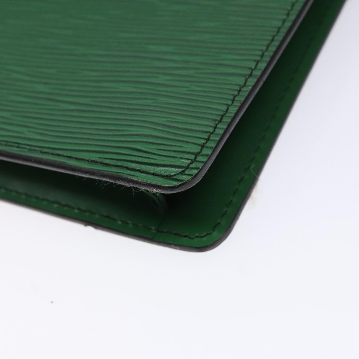 LOUIS VUITTON Epi Montaigne 23 Clutch Bag Green M52664 LV Auth 129609