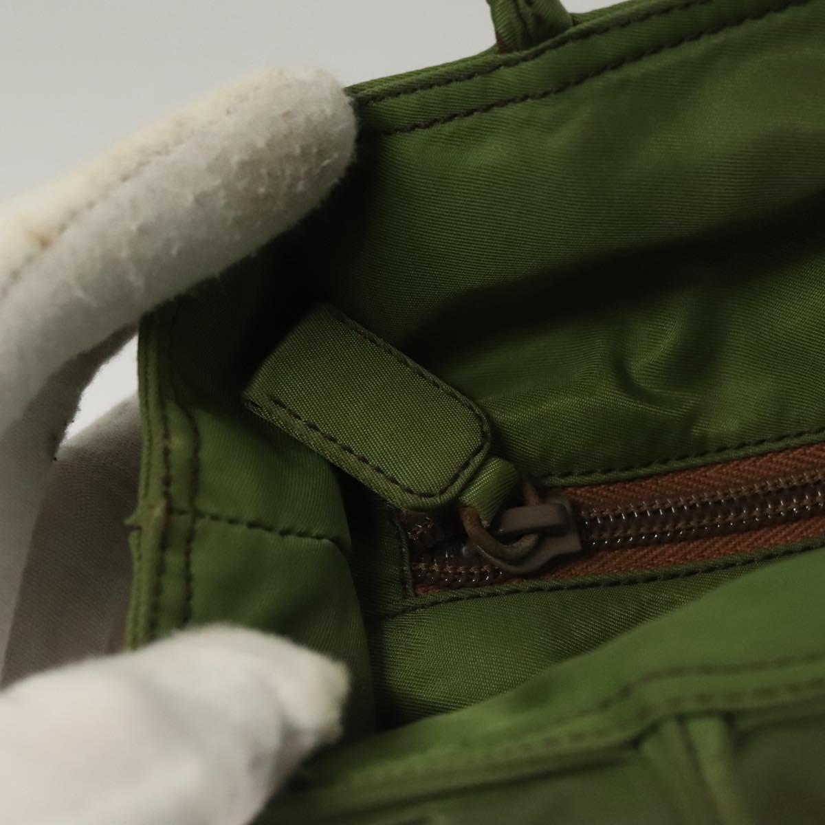 PRADA Tote Bag Nylon Green Auth 129642