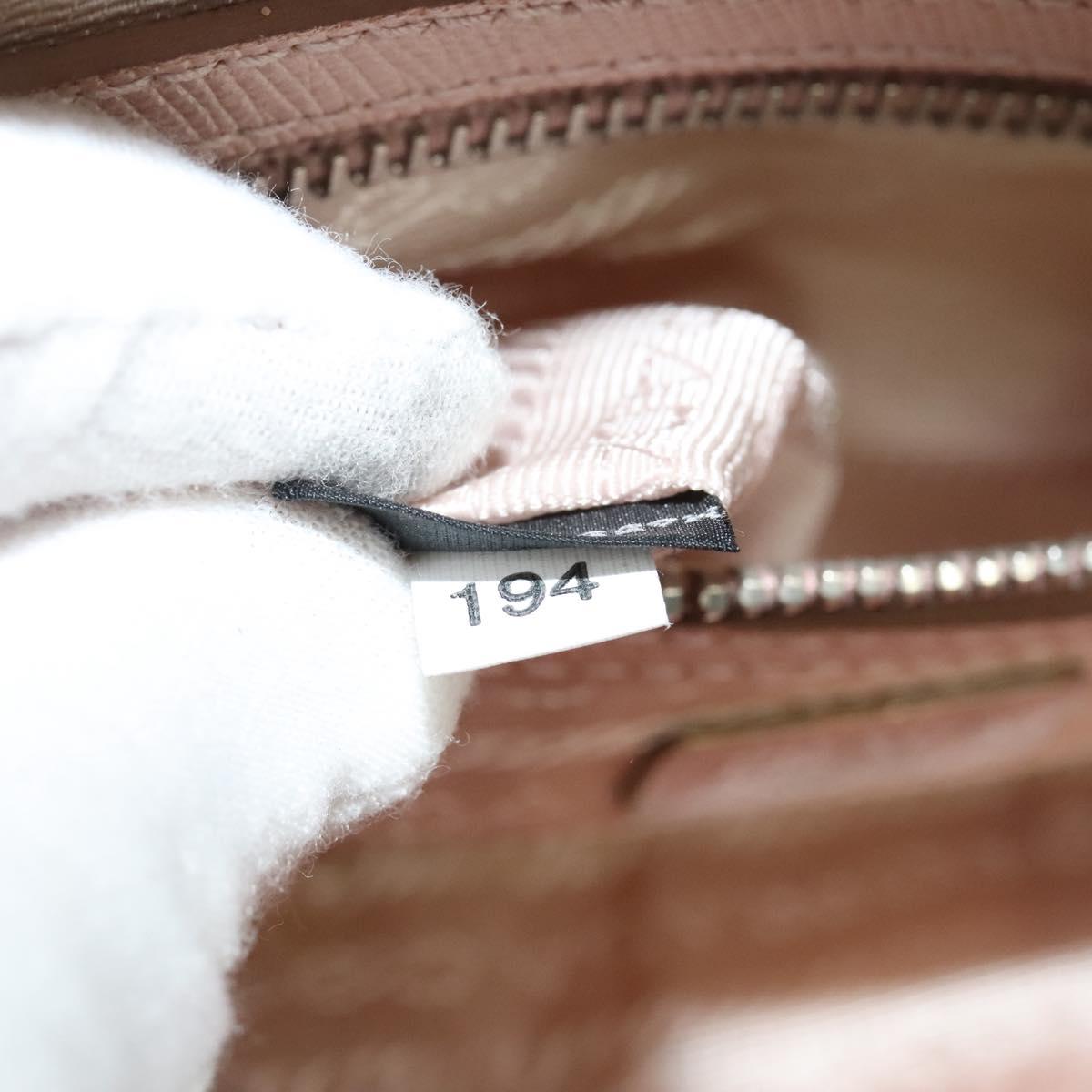 PRADA Chain Shoulder Bag Nylon 2way Pink Silver Auth 129644