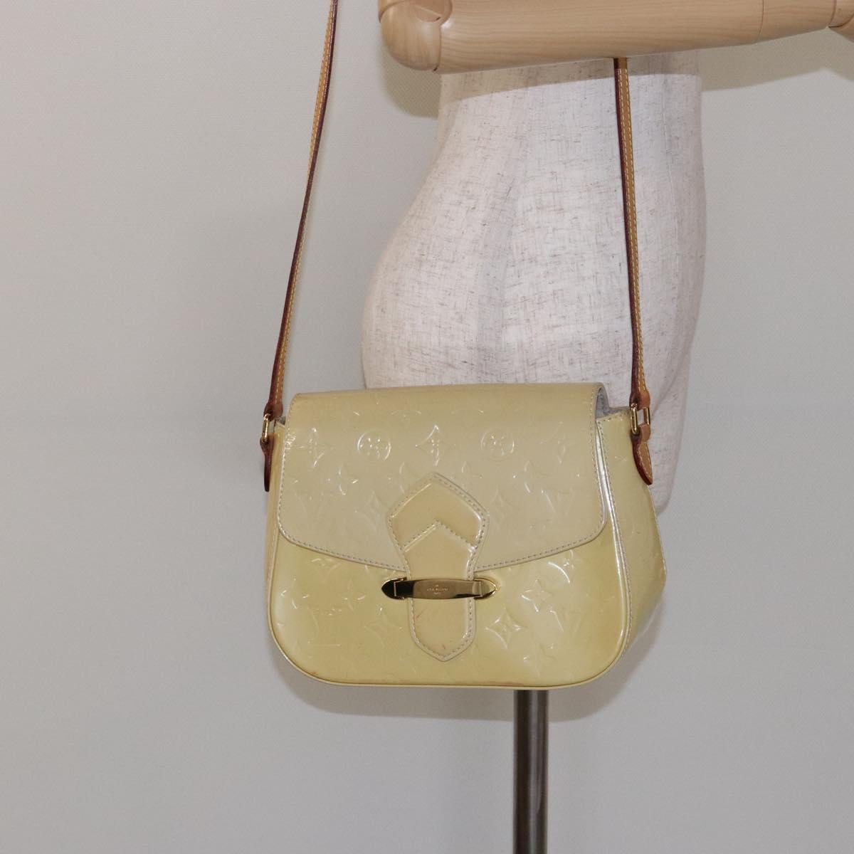 LOUIS VUITTON Vernis Bell Flower GM Shoulder Bag Broncorail M91706 Auth 129676