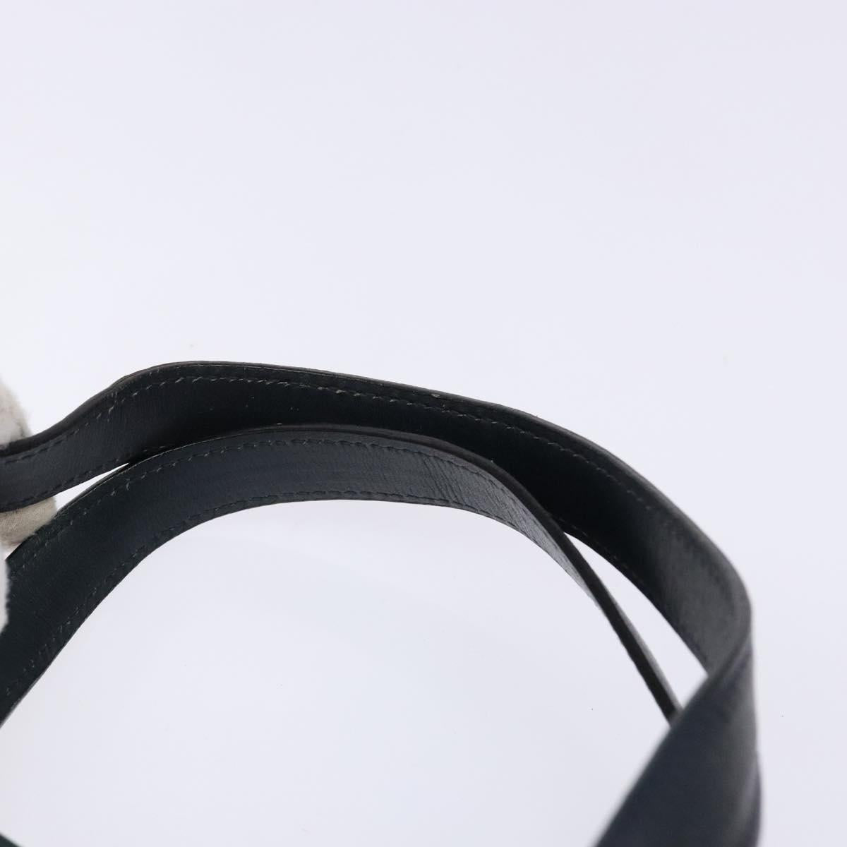 CELINE Sulky Hand Bag Canvas Navy Auth 129685