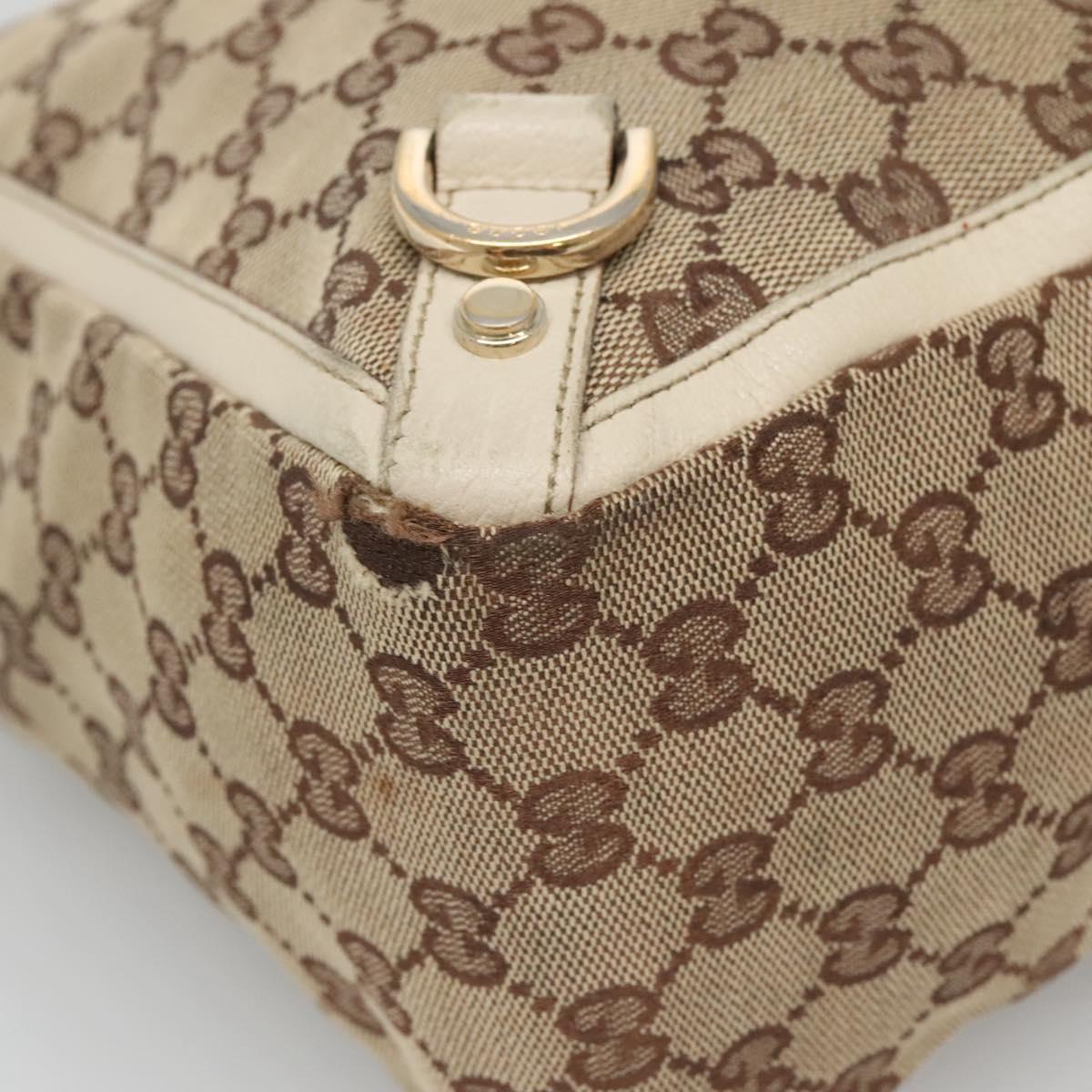 GUCCI GG Canvas Abbey Tote Bag Beige Gold 141472 Auth 129687
