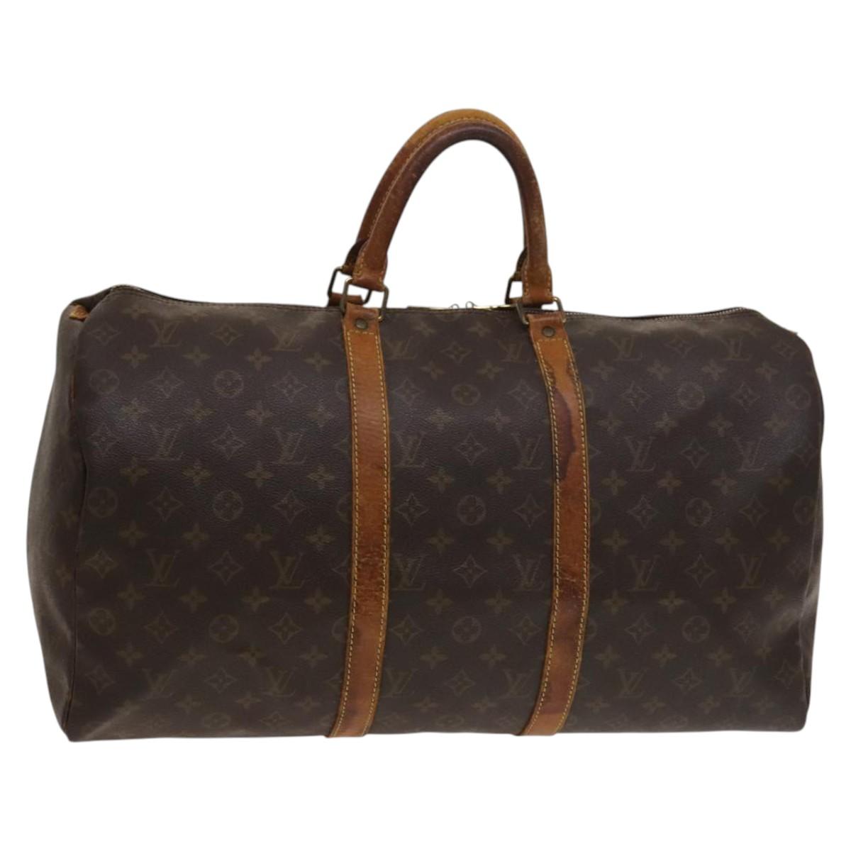 LOUIS VUITTON Monogram Keepall 50 Boston Bag M41426 LV Auth 129690
