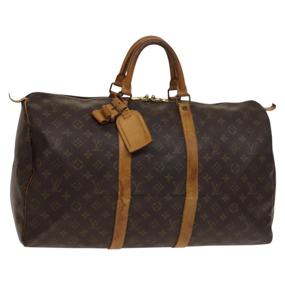LOUIS VUITTON Monogram Keepall 50 Boston Bag M41426 LV Auth 129691