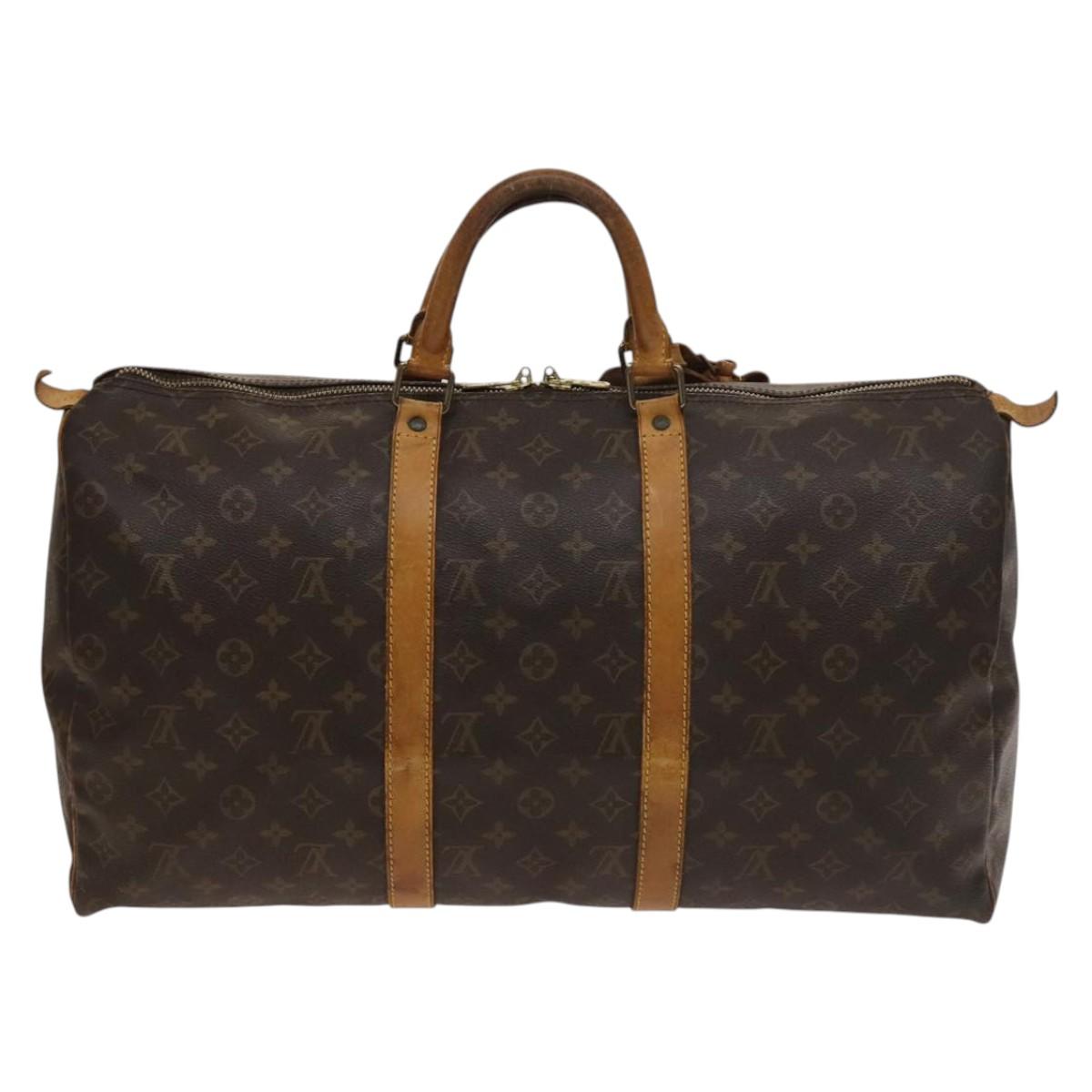 LOUIS VUITTON Monogram Keepall 50 Boston Bag M41426 LV Auth 129691