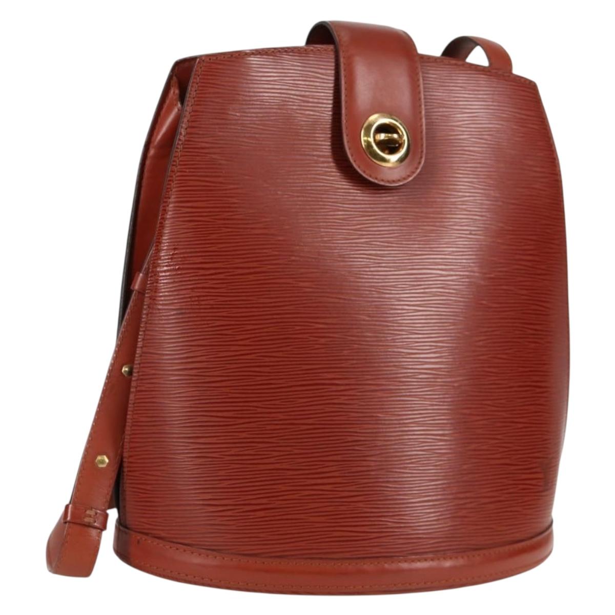 LOUIS VUITTON Epi Cluny Shoulder Bag Brown M52253 LV Auth 129727