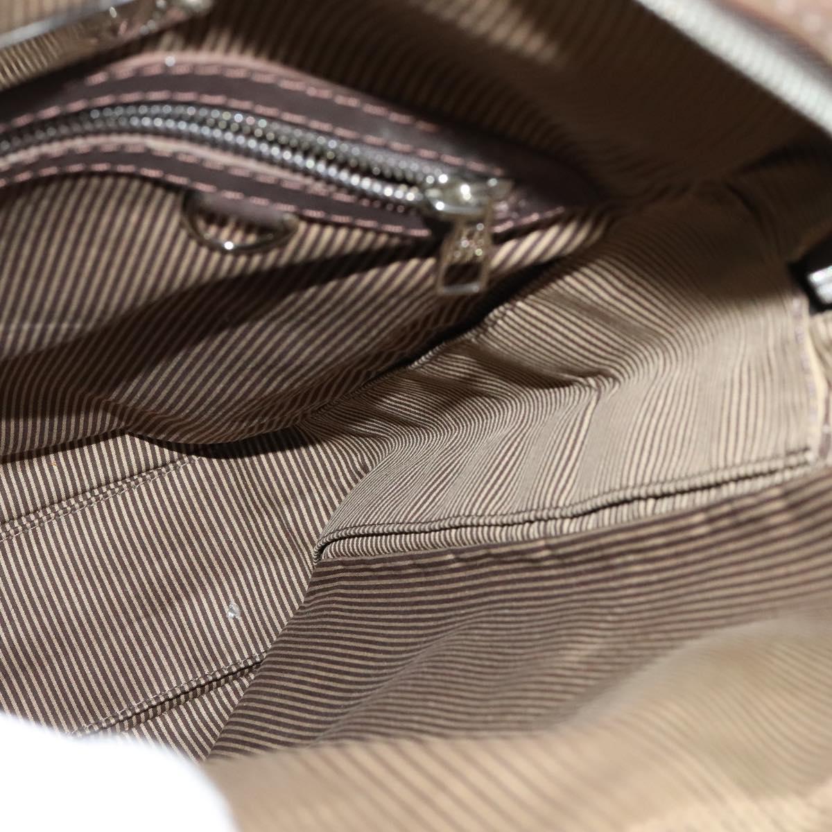 LOUIS VUITTON Cuir Bequia Porte Documents Vertical Bag Dark Brown LV Auth 129732
