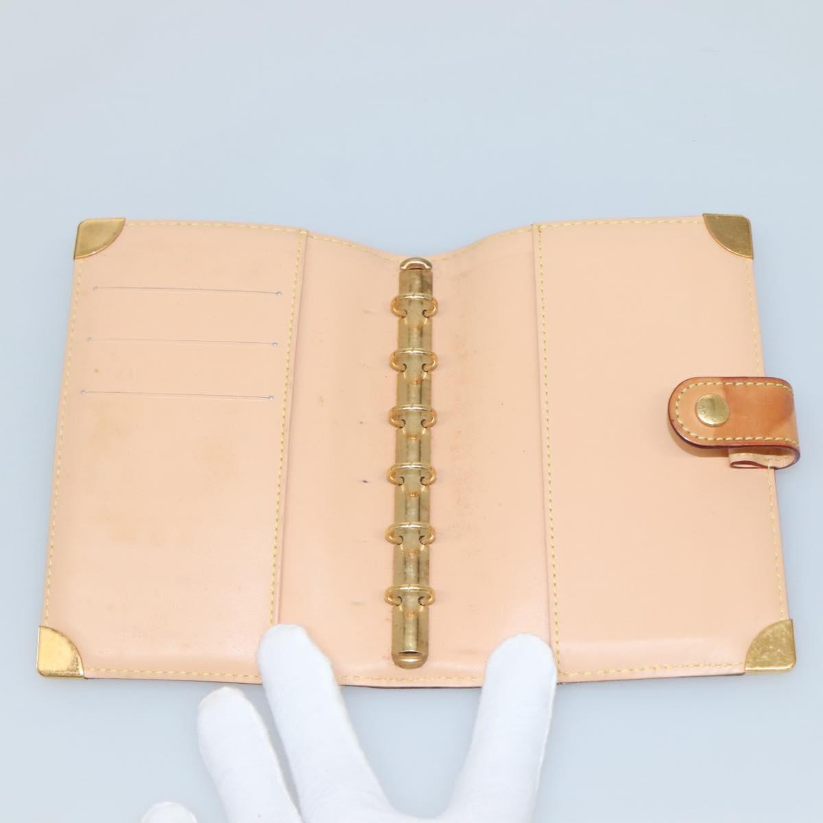 LOUIS VUITTON Multicolor Agenda PM Day Planner Cover Black R20895 Auth 129749