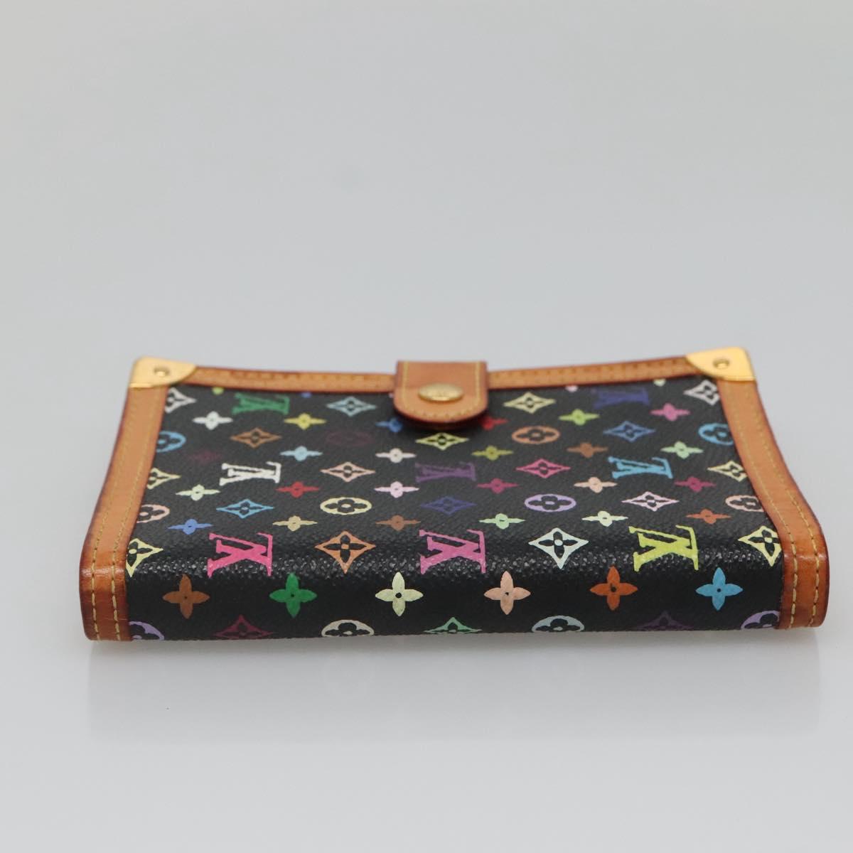 LOUIS VUITTON Multicolor Agenda PM Day Planner Cover Black R20895 Auth 129749