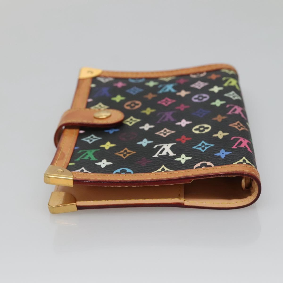LOUIS VUITTON Multicolor Agenda PM Day Planner Cover Black R20895 Auth 129749